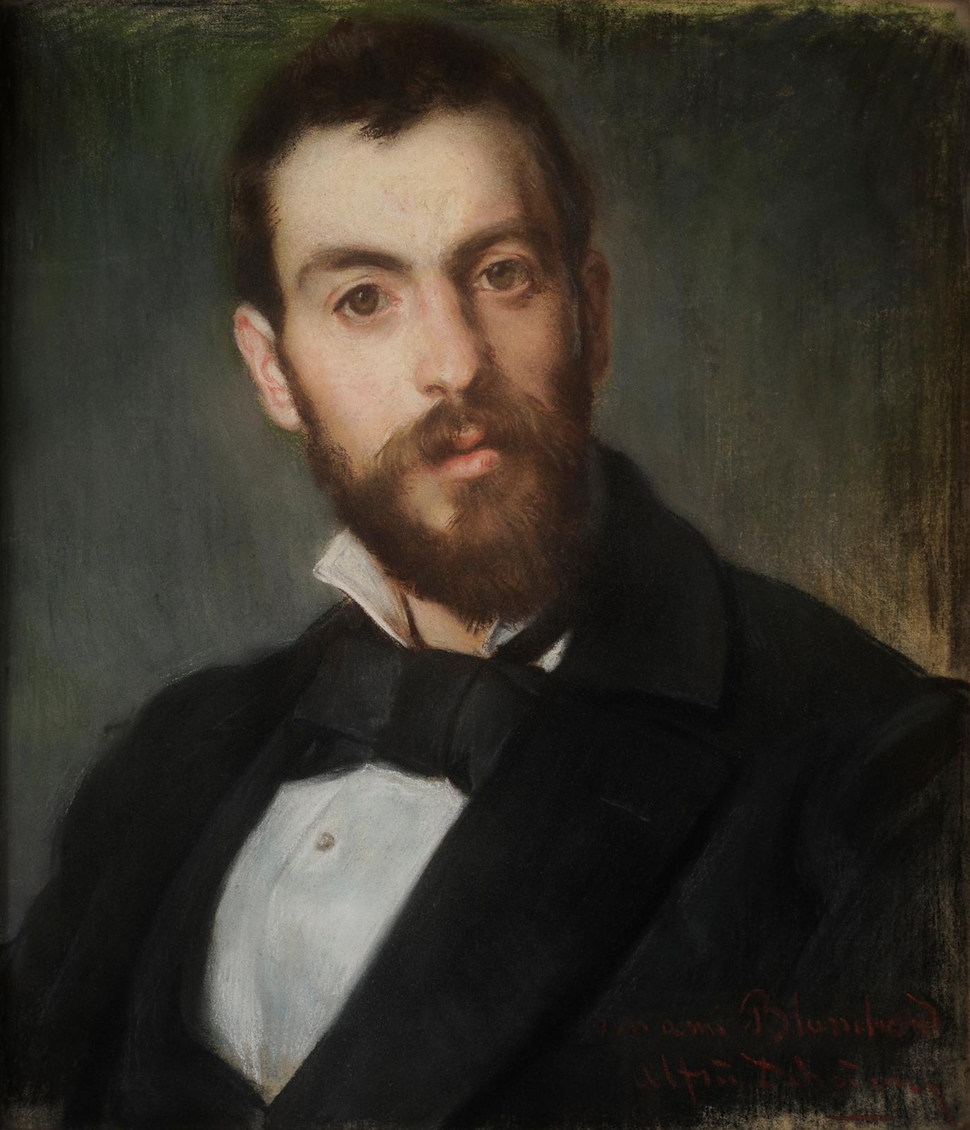 Portrait of Alexandre Blanchard from Amiens - Painting by Edme Alexis Alfred Dehodencq
