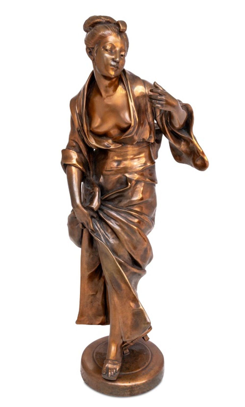 Figurative Sculpture Alfred Desire Lanson - "Geisha