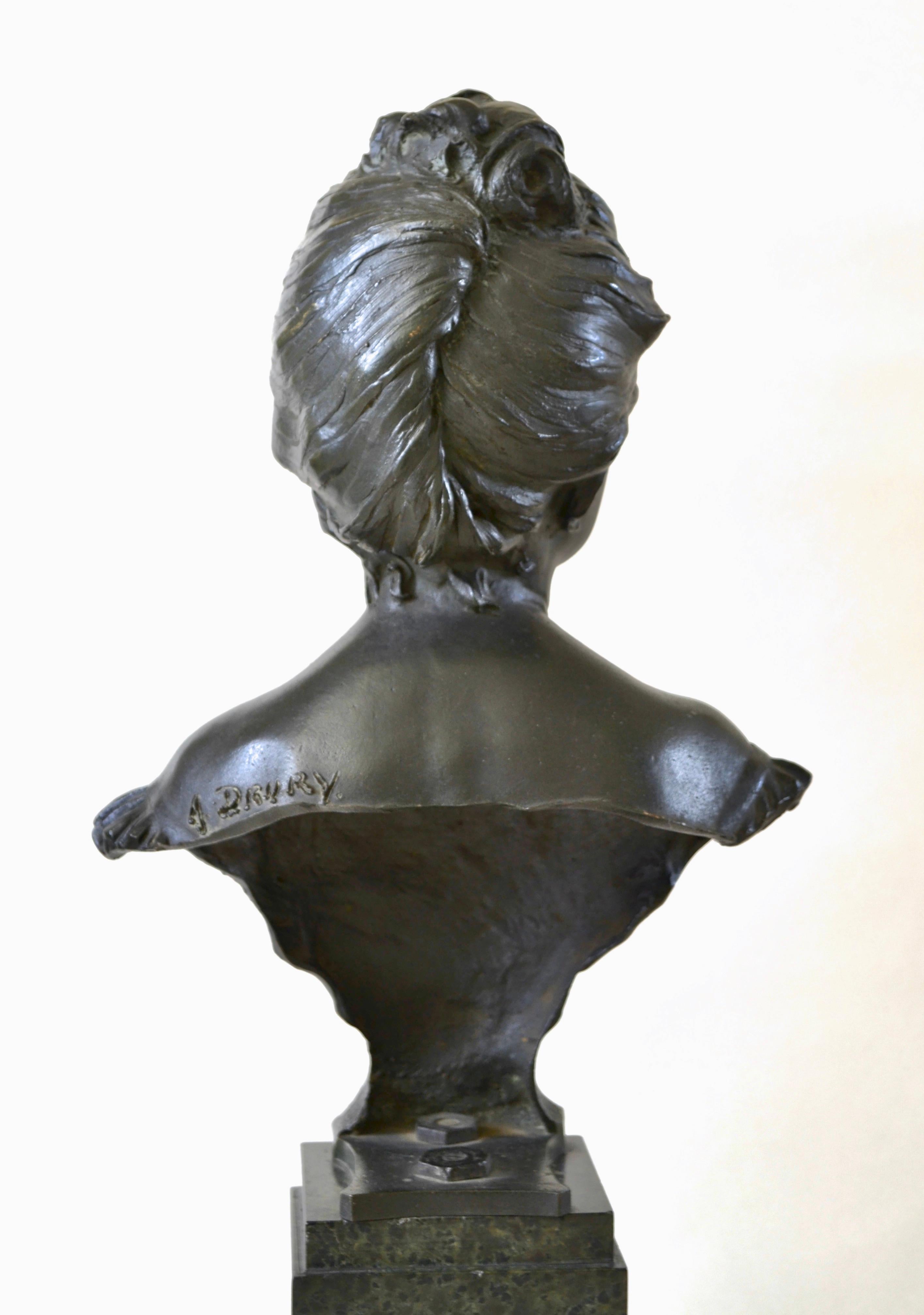 The Age of Innocence - New Sculpture bronze bust by Alfred Drury For Sale 2
