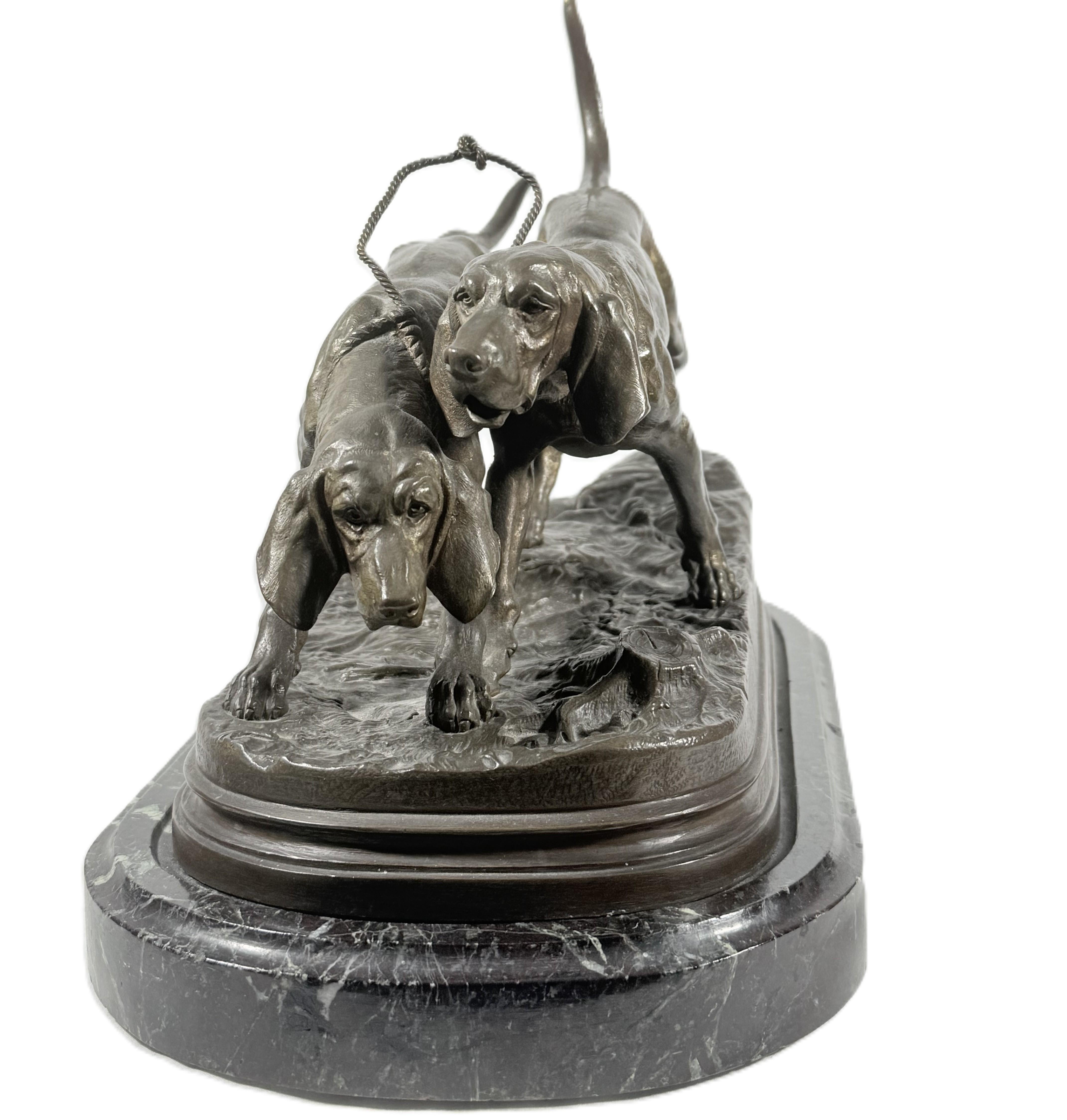 Alfred Dubucand (1828-1894): Two hunting dogs in vendita 8
