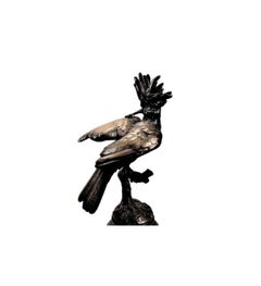 Fonte en bronze, Huppe arrangeant ses plumes par Alfred Dubucand  (1828-1894)