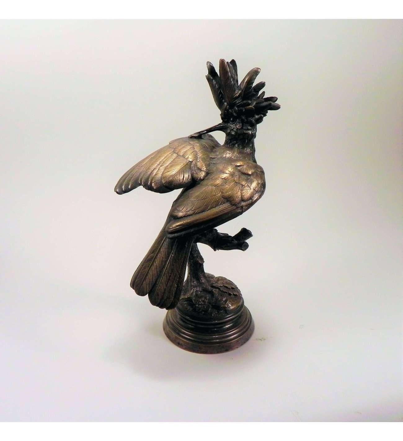Fonte en bronze, Huppe arrangeant ses plumes par Alfred Dubucand  (1828-1894) en vente 3