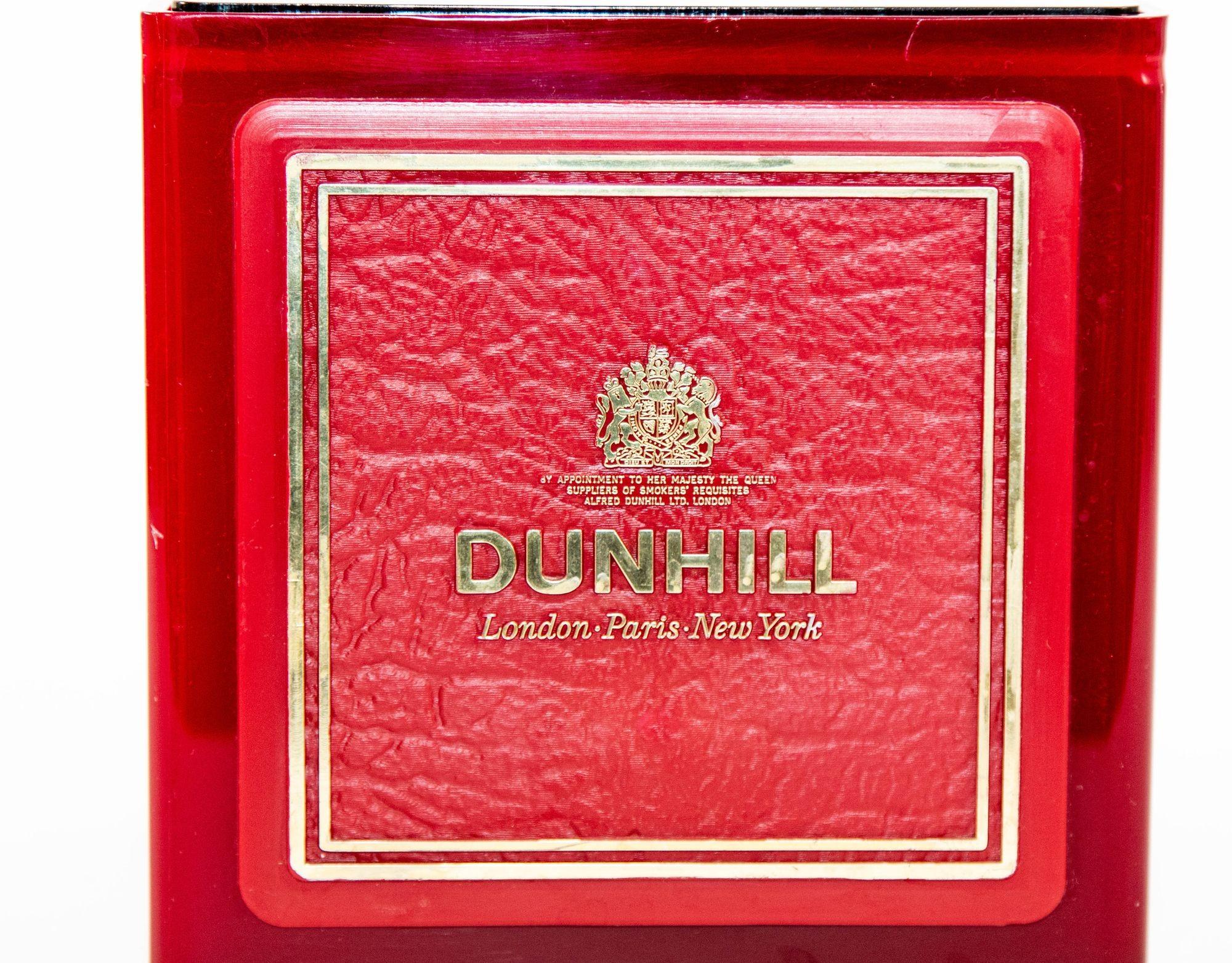 Alfred Dunhil Roter Lucite-Eiskübel 1970er Jahre England (Englisch) im Angebot