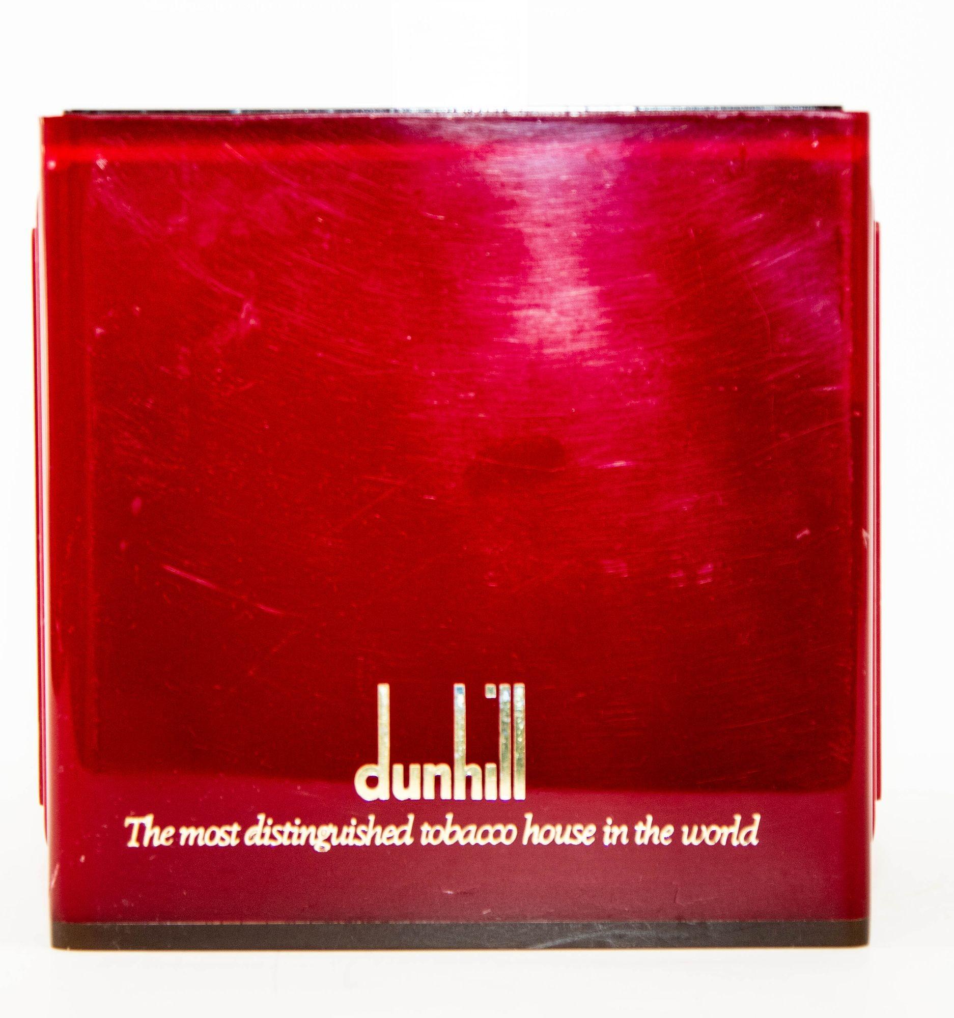 Alfred Dunhil Roter Lucite-Eiskübel 1970er Jahre England im Angebot 3