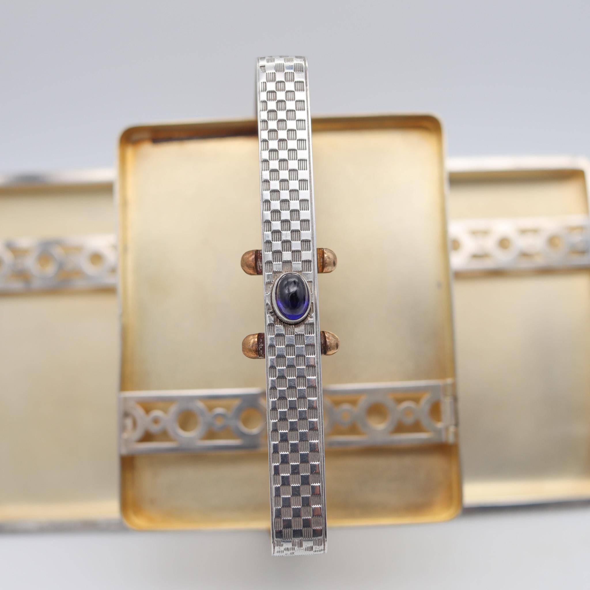 Alfred Dunhill 1928 Art Deco Pocket-Desk Tripled Fold Box In 925 Sterling Silver 9