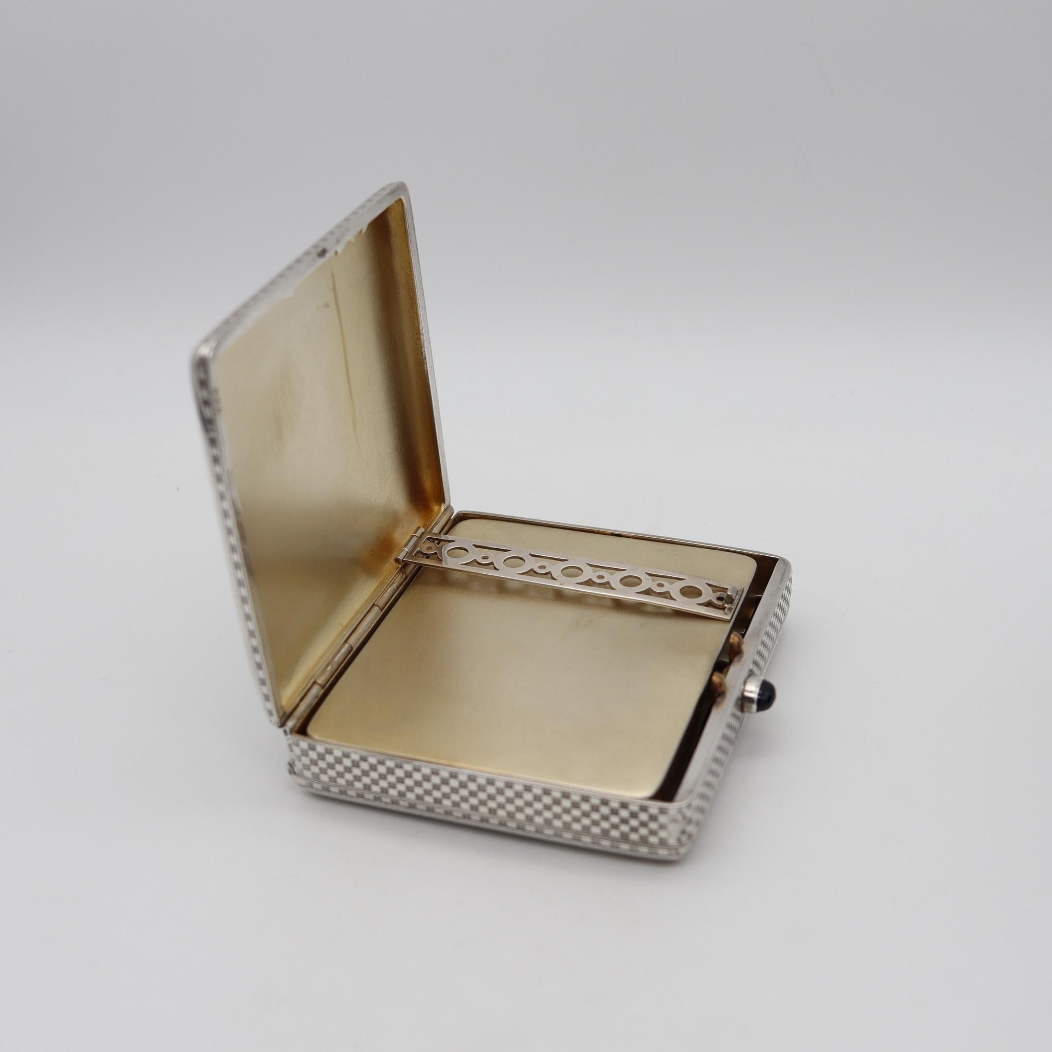Alfred Dunhill 1928 Art Deco Pocket-Desk Tripled Fold Box In 925 Sterling Silver 11