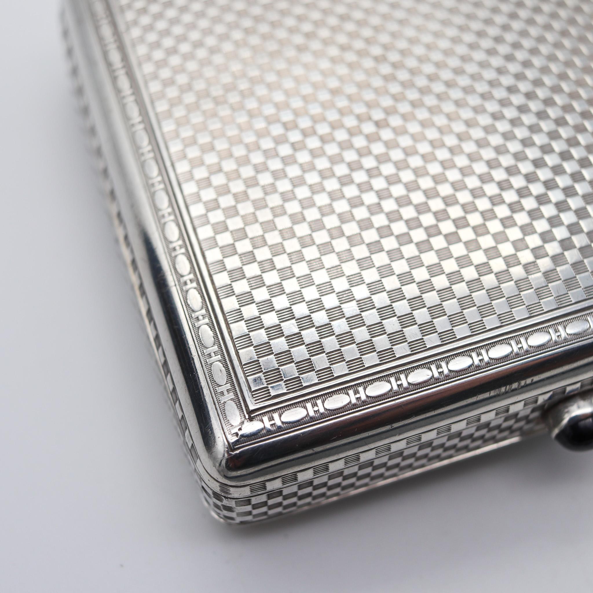 Alfred Dunhill 1928 Art Deco Pocket-Desk Tripled Fold Box In 925 Sterling Silver 3