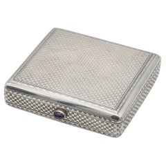 Used Alfred Dunhill 1928 Art Deco Pocket-Desk Tripled Fold Box In 925 Sterling Silver