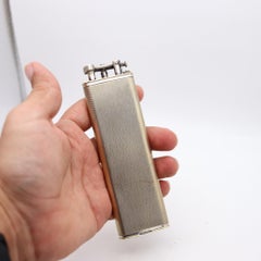 ALFRED DUNHILL 1928 Art-Deco Unique Single Arm Tall Club Feuerzeug In vergoldet