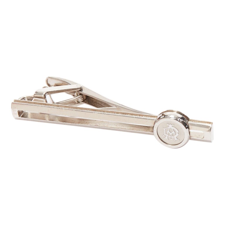 ALFRED DUNHILL 925 sterling silver AD crest logo single tie clip  display picture 1