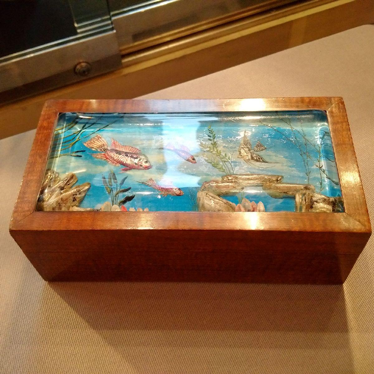 Alfred Dunhill Aquarium cigar or cigarette box, 1950s In Good Condition In London, GB