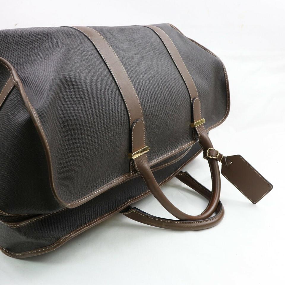 Alfred Dunhill Dark Brown Boston Duffle Gym Bag 859913 2