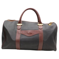 Alfred Dunhill Duffle Dark Chocolate Boston 865953 Brown Canvas Weekend/Travel 