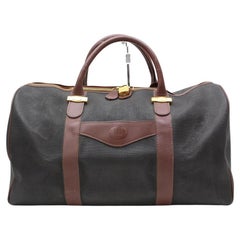 Alfred Dunhill Duffle ( Rare ) Boston 82125 Black Canvas Weekend/Travel Bag
