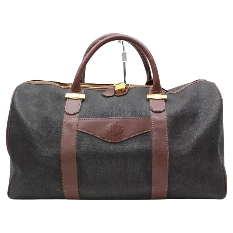 Alfred Dunhill Duffle ( Rare ) Boston 82125 Black Canvas Weekend/Travel ...