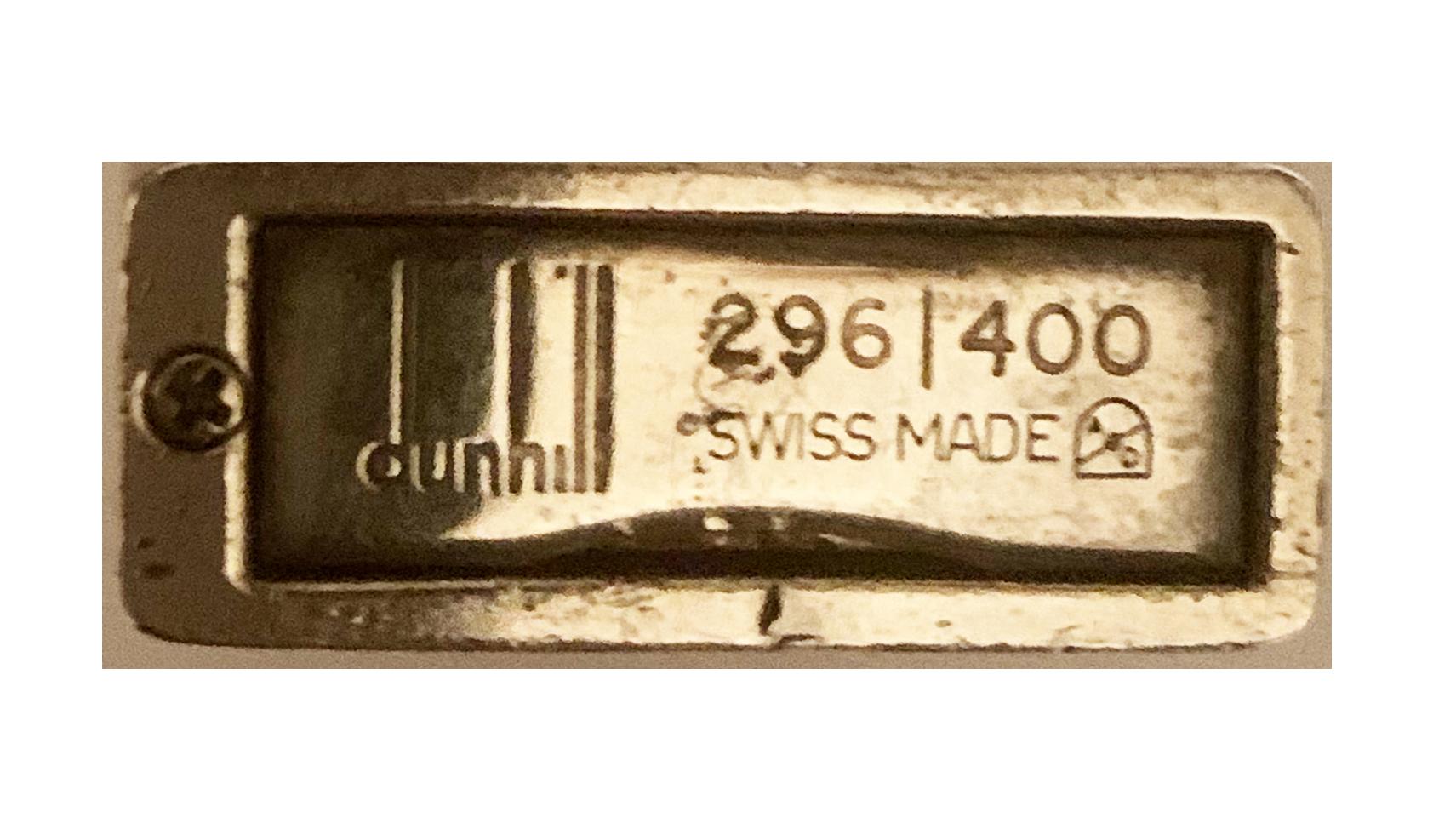 Alfred Dunhill Gemline Modell Limited Editioned massivem Silber Hallmarked Feuerzeug im Zustand „Gut“ in High Wycombe, GB