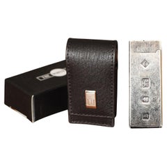 Accendino Alfred Dunhill Gemline Model in edizione limitata in argento massiccio con marchio di garanzia.