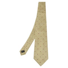 Alfred Dunhill Gold Chevron Jacquard-Seidenkrawatte