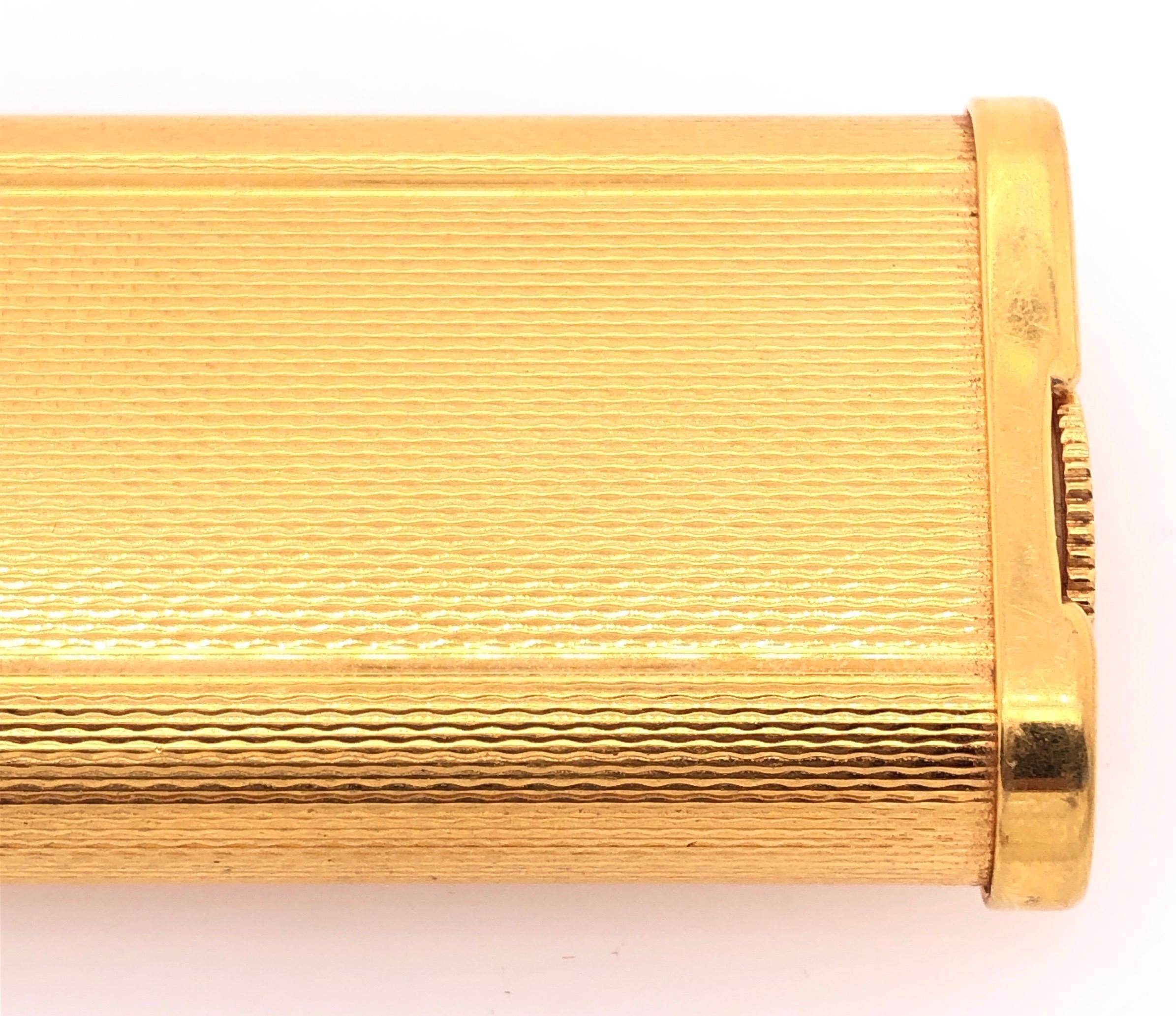 Alfred Dunhill Gold Plate Barley Design Unique Butane Table Lighter 3