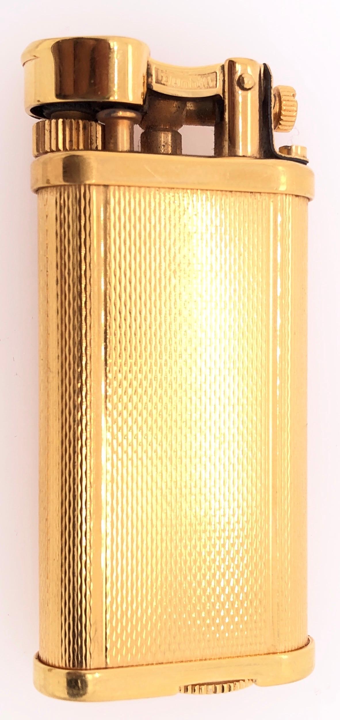 dunhill gold plated table lighter