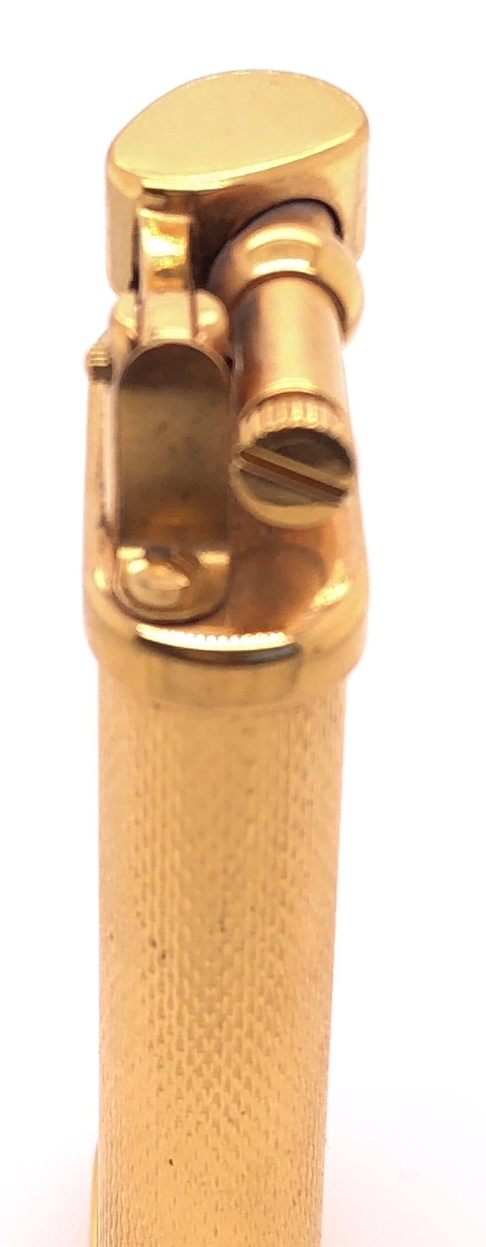 Women's or Men's Alfred Dunhill Gold Plate Barley Design Unique Butane Table Lighter