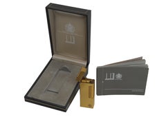 dunhill club sigarette slim Accendino RollGas placcato oro di Alfred Dunhill con scatola e documenti