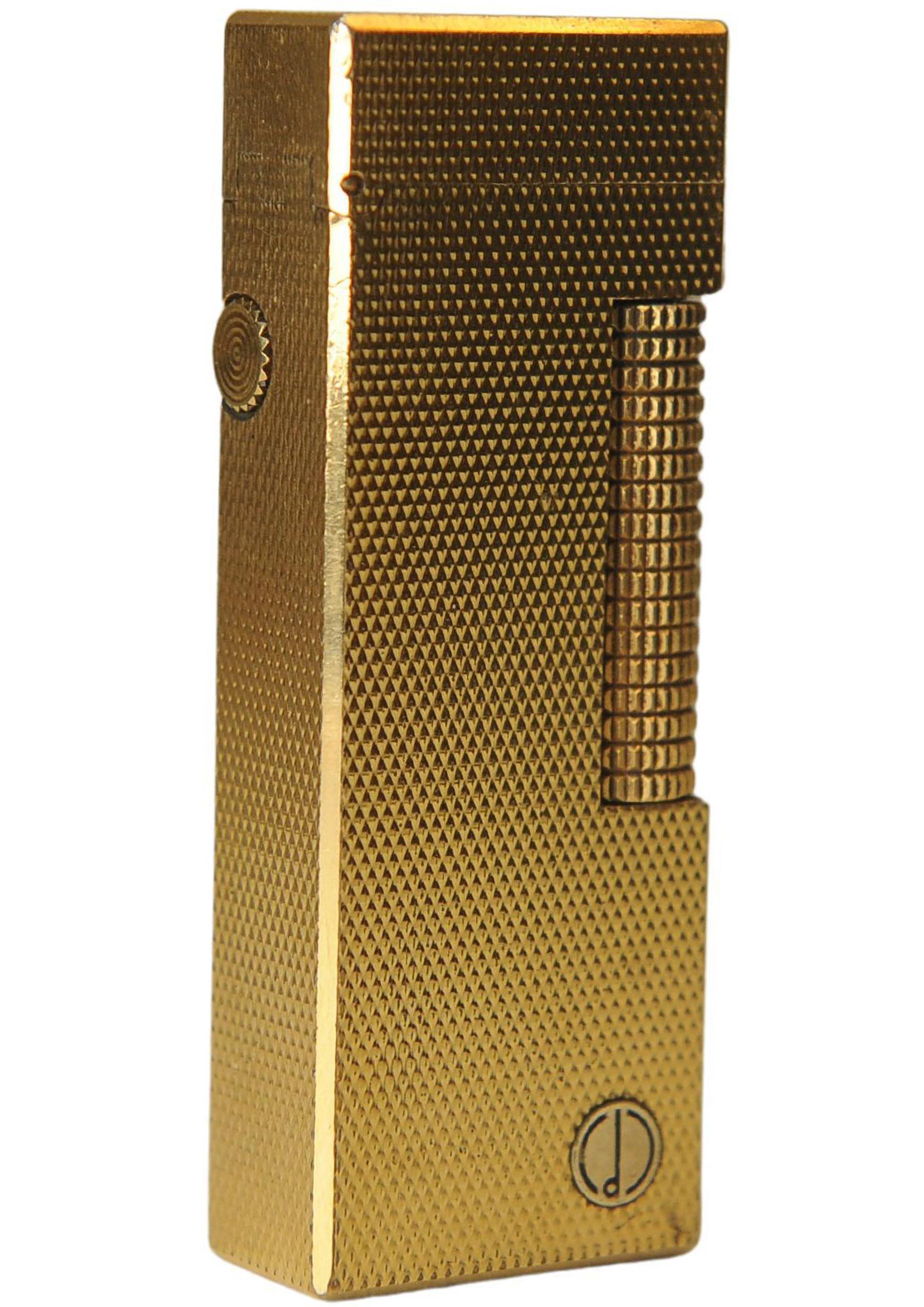 Alfred Dunhill Gold Plated RollGas Cigarette Lighter with Box and Papers For Sale 2