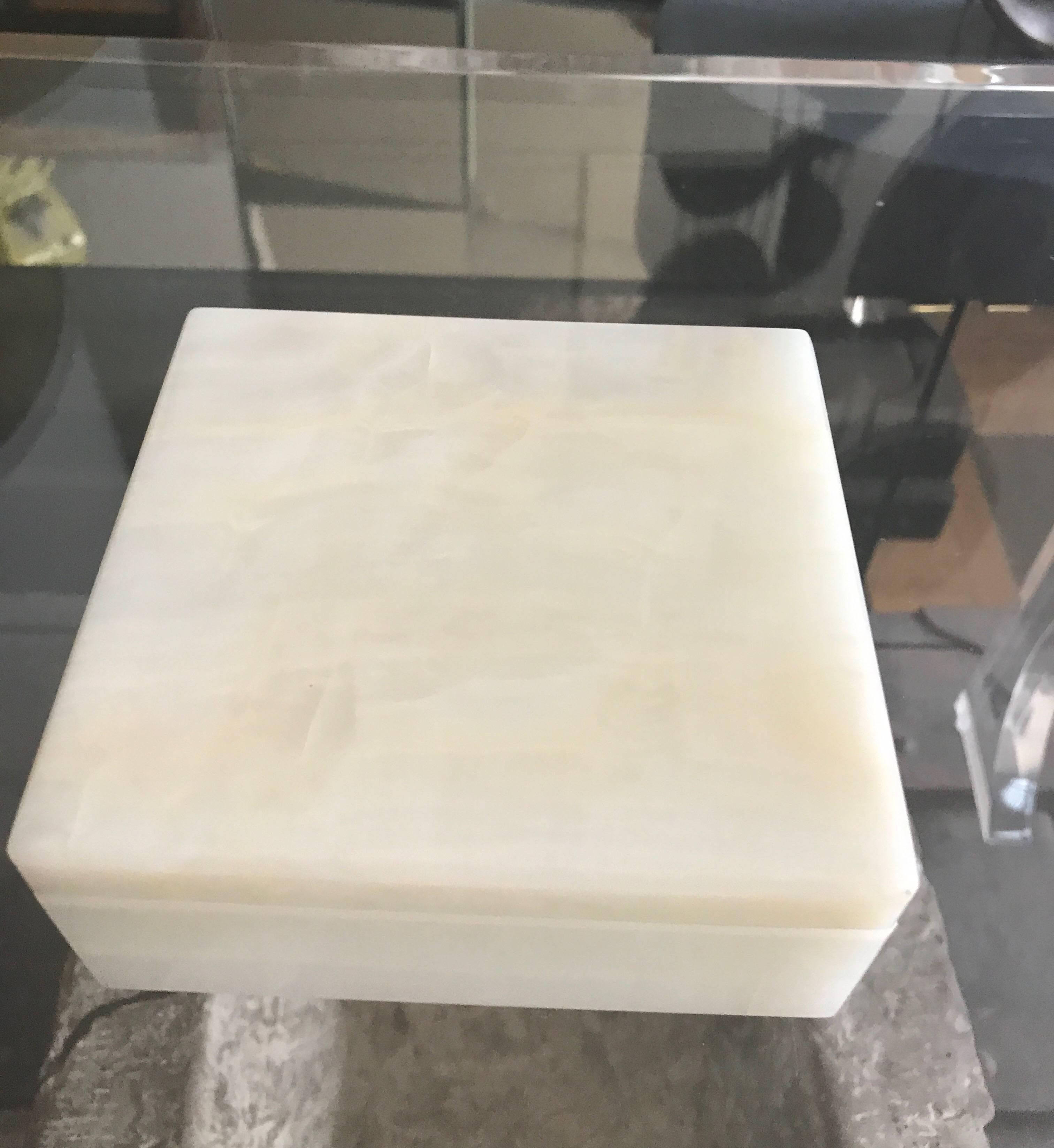 Alfred Dunhill Italian Onyx Square Trinket Box In Good Condition In Chicago, IL