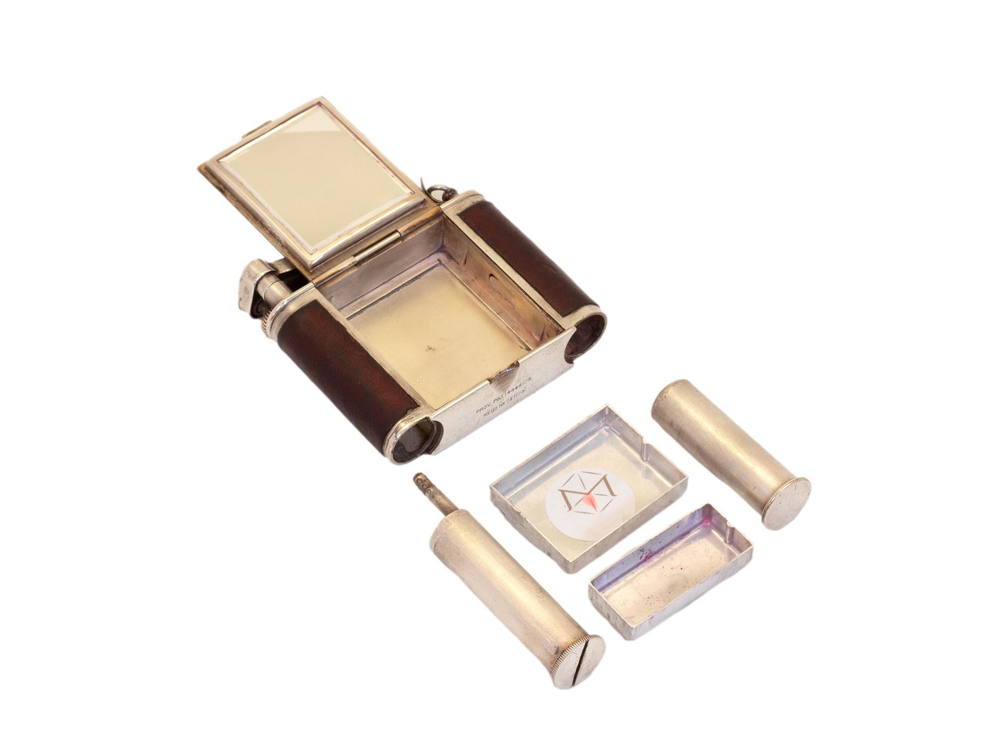 Alfred Dunhill Ladies Pocket Vanity Lighter with Secret Compartment and Lipstick For Sale 3