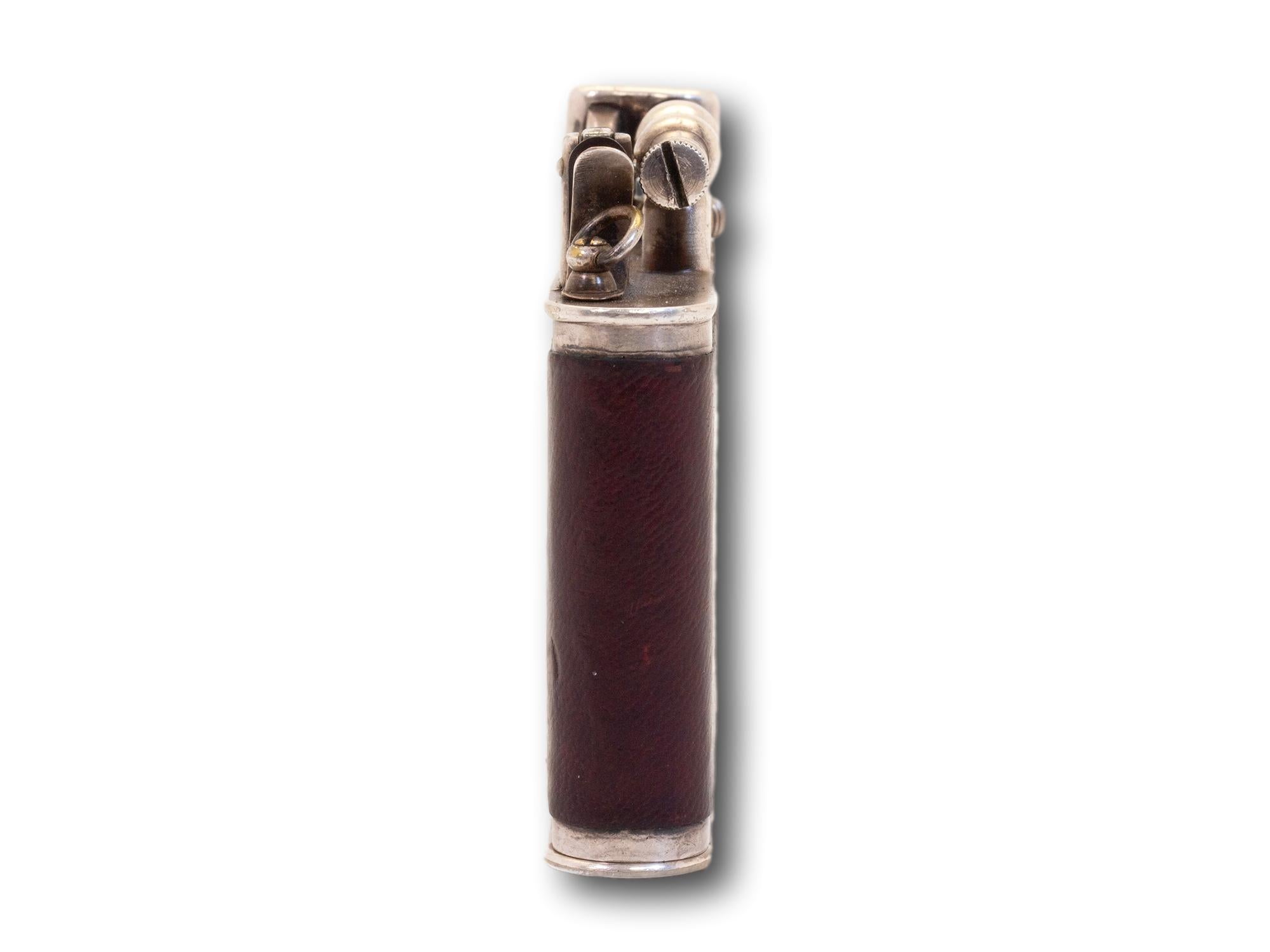 British Alfred Dunhill Ladies Pocket Vanity Lighter with Secret Compartment and Lipstick For Sale