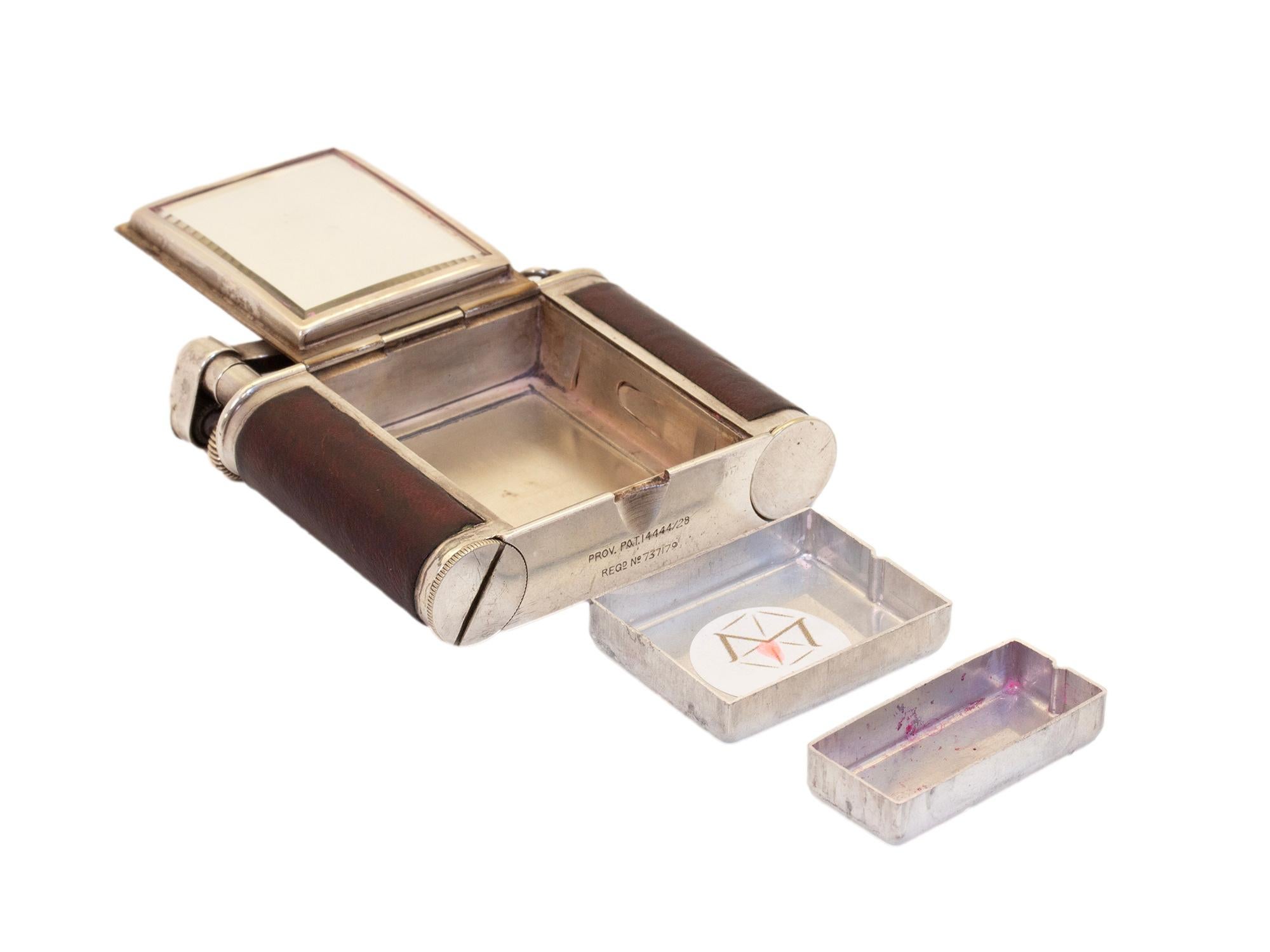 Alfred Dunhill Ladies Pocket Vanity Lighter with Secret Compartment and Lipstick For Sale 2