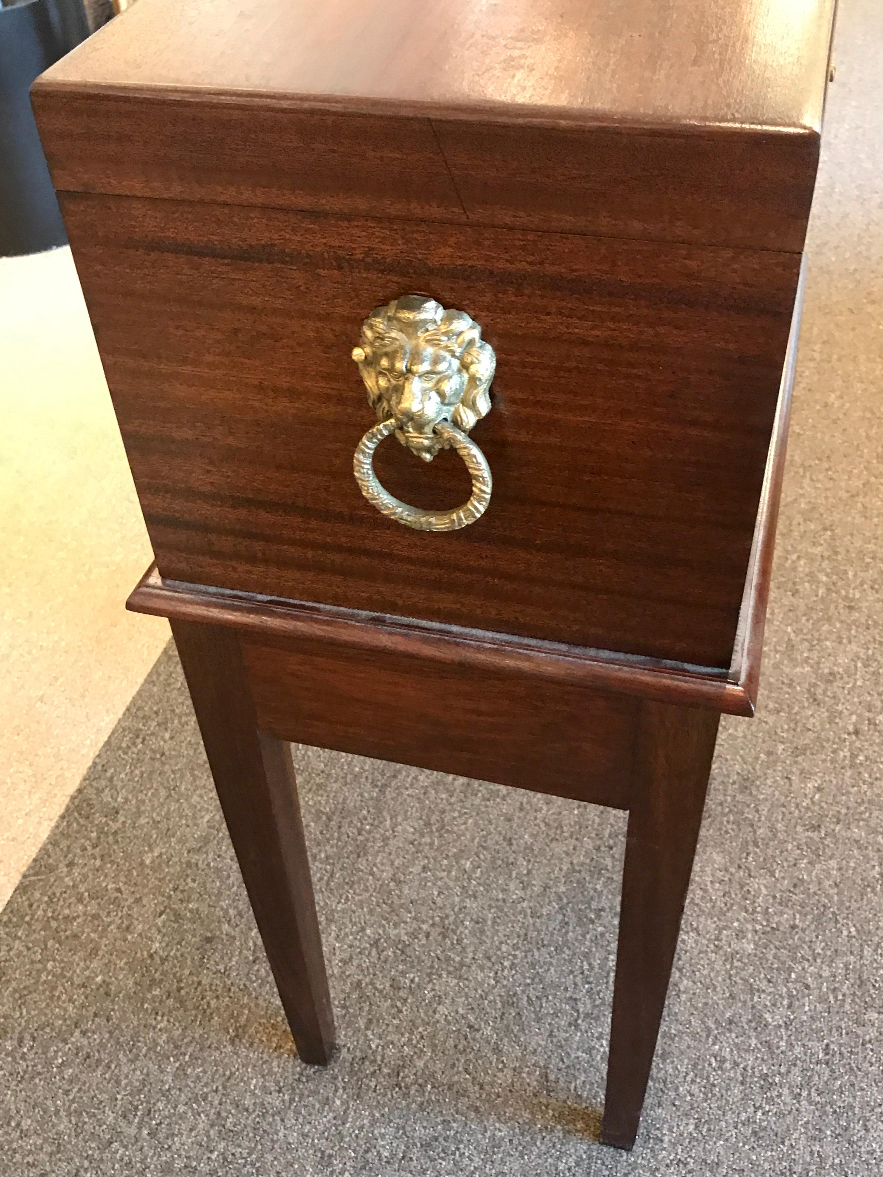 Early 20th Century Alfred Dunhill of London Mahogany Bronze-Mounted Standing Humidor