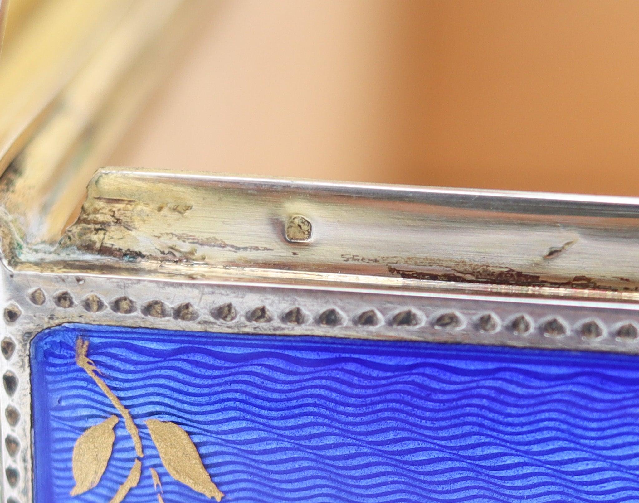 ALFRED DUNHILL París 1928 Louis Kuppenheim Esmaltado Japonismo Caja 935 Esterlina en venta 4