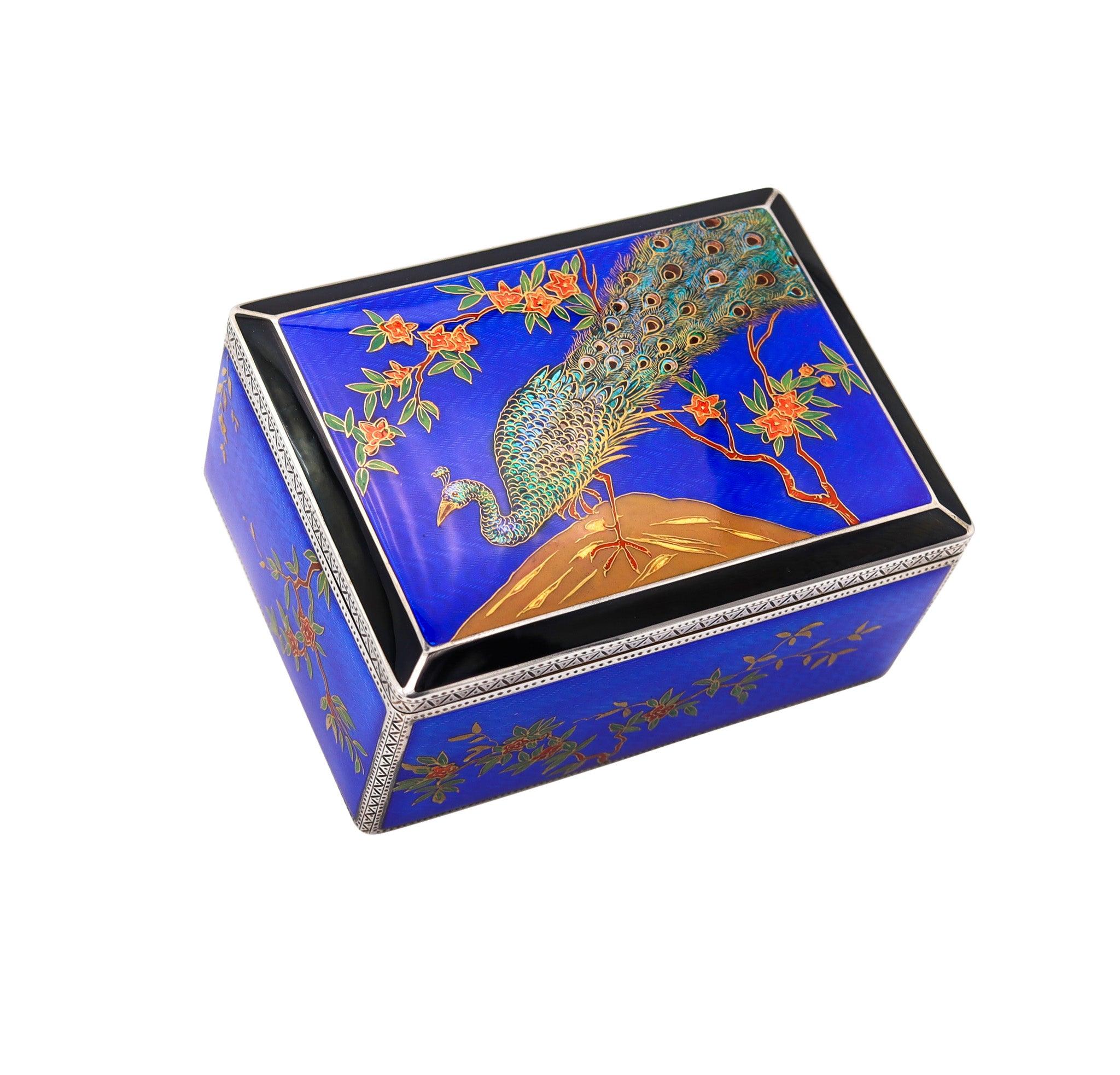 ALFRED DUNHILL París 1928 Louis Kuppenheim Esmaltado Japonismo Caja 935 Esterlina en venta 5