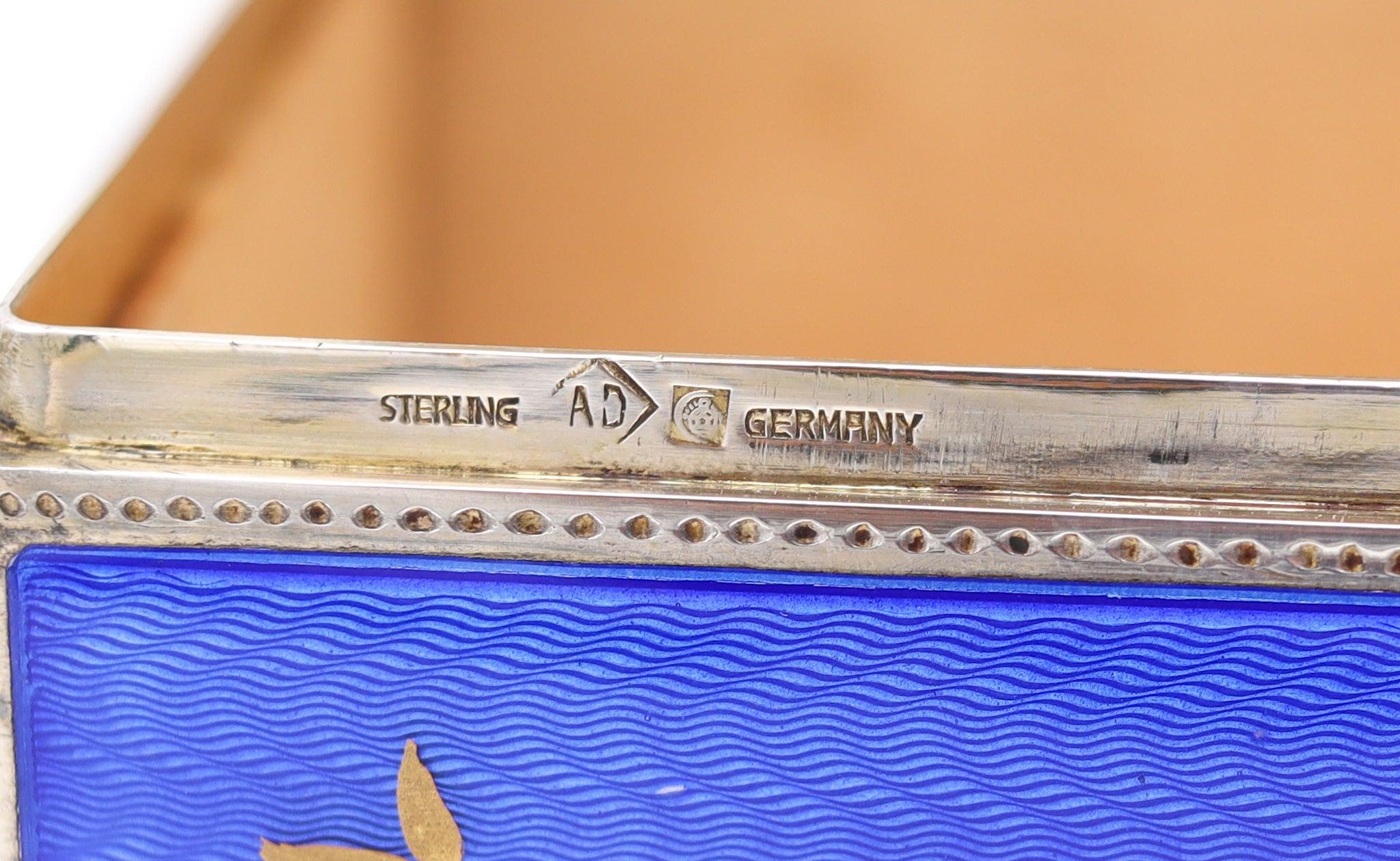 ALFRED DUNHILL París 1928 Louis Kuppenheim Esmaltado Japonismo Caja 935 Esterlina en venta 2