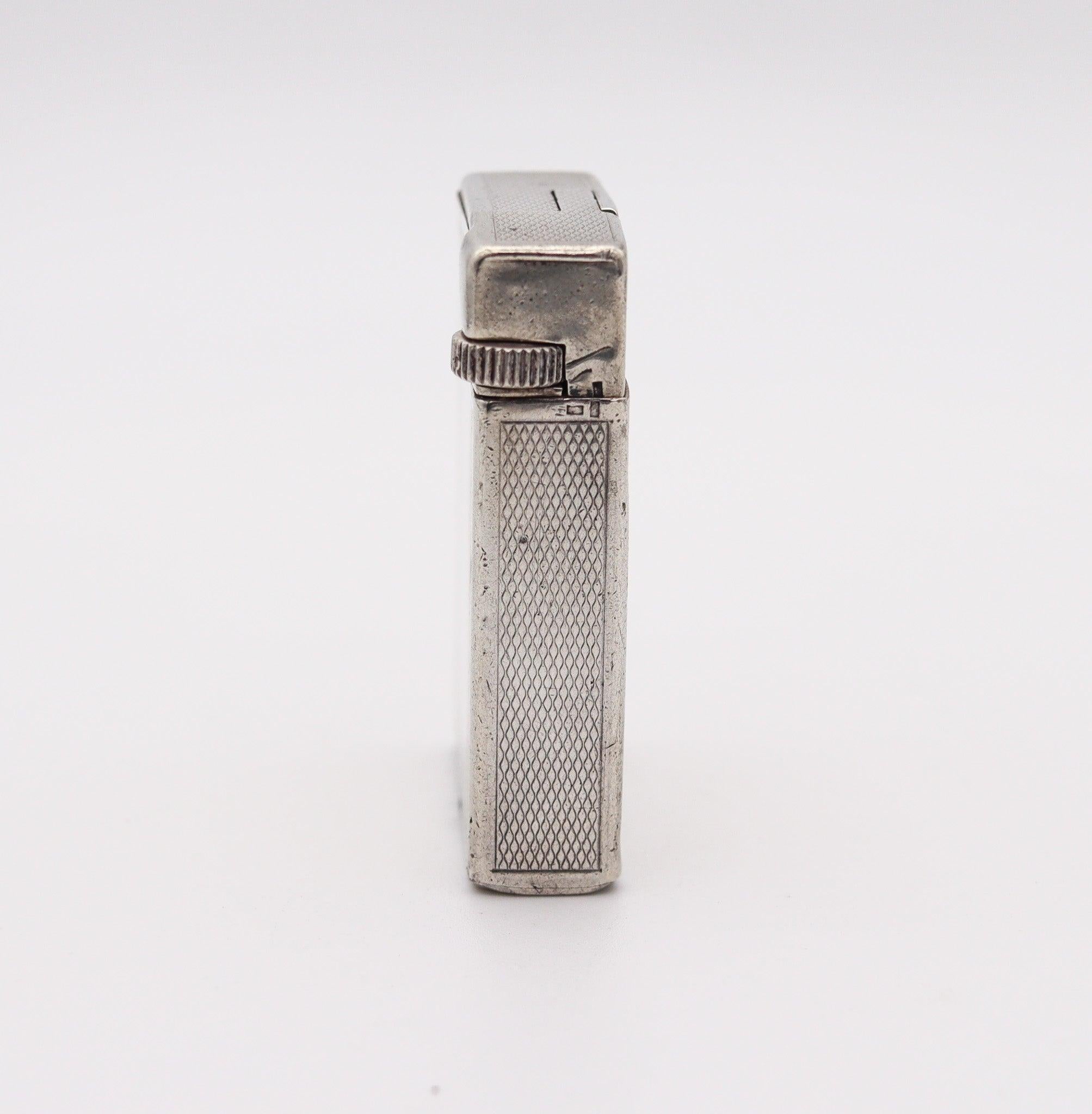 The Savory lighter designed by Alfred Dunhill.

This is a rare petrol pocket lighter, created in Switzerland by La Nationale for the Alfred Dunhill Company in Paris, back in the 1936. This semi-automatic full-size lighter is the iconic and popular