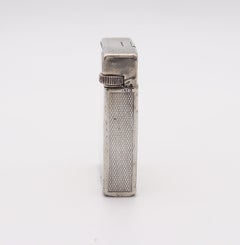 ALFRED DUNHILL Paris 1936 Art Deco Savory Petrol Pocket Lighter In .925 Sterling