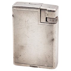 ALFRED DUNHILL Paris 1936 Art Déco Savory Petrol Pocket Lighter en .925 Sterling