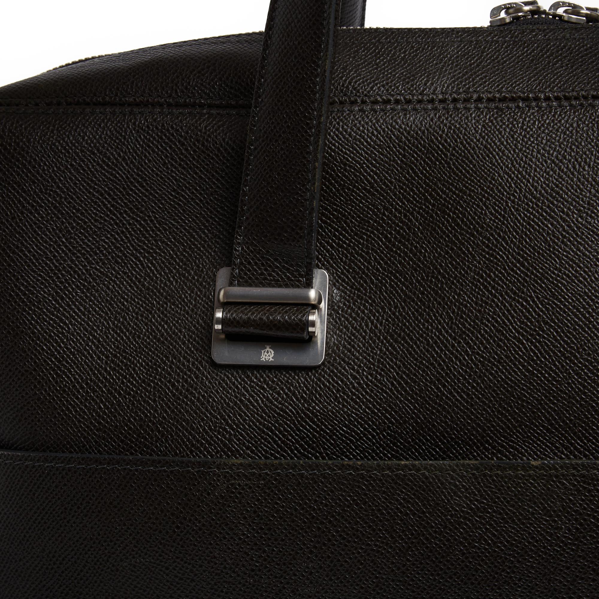 Alfred Dunhill Porte Document Cadogan Porte-documents en cuir vert foncé avec sangle Unisexe en vente