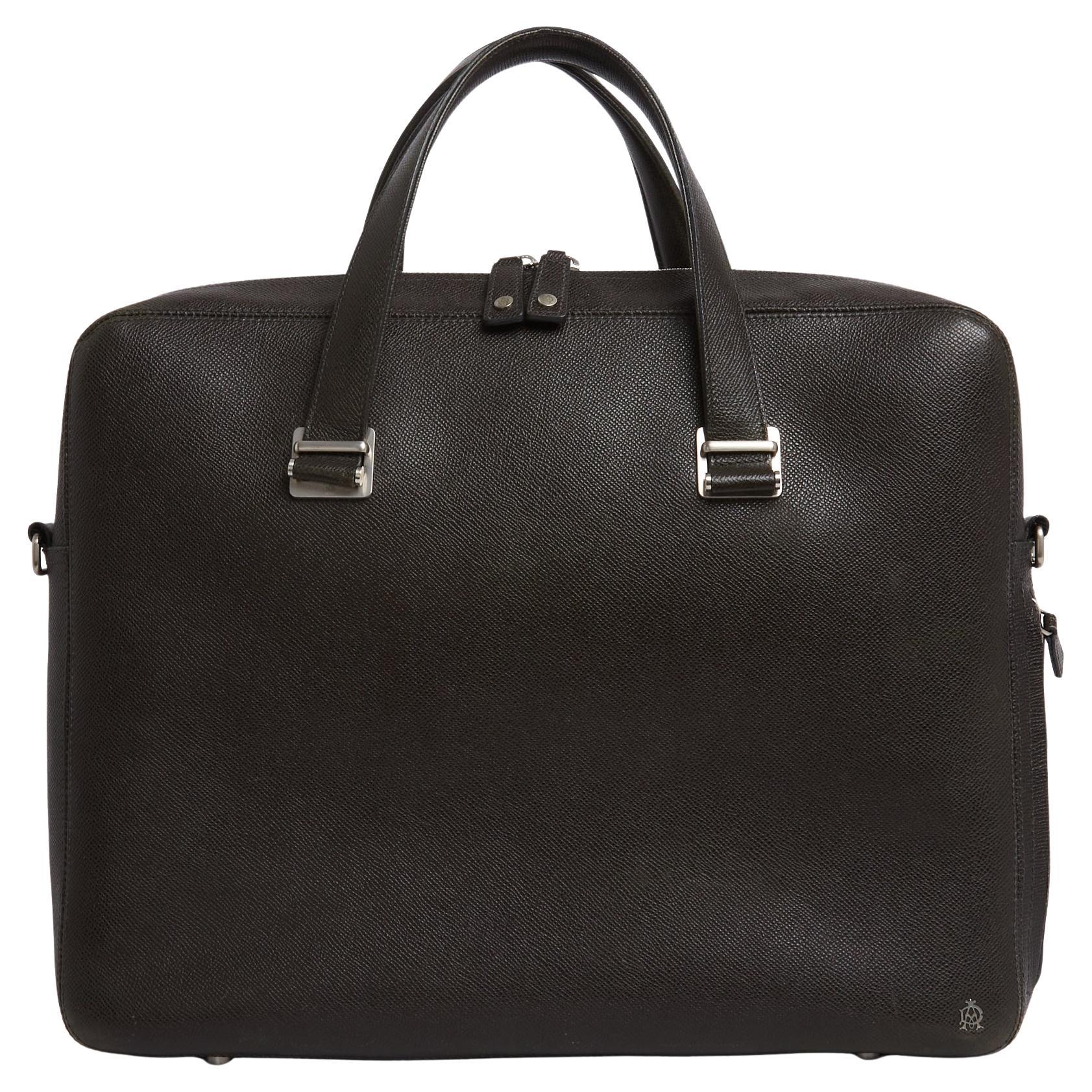 Alfred Dunhill Porte Document Cadogan Porte-documents en cuir vert foncé avec sangle en vente