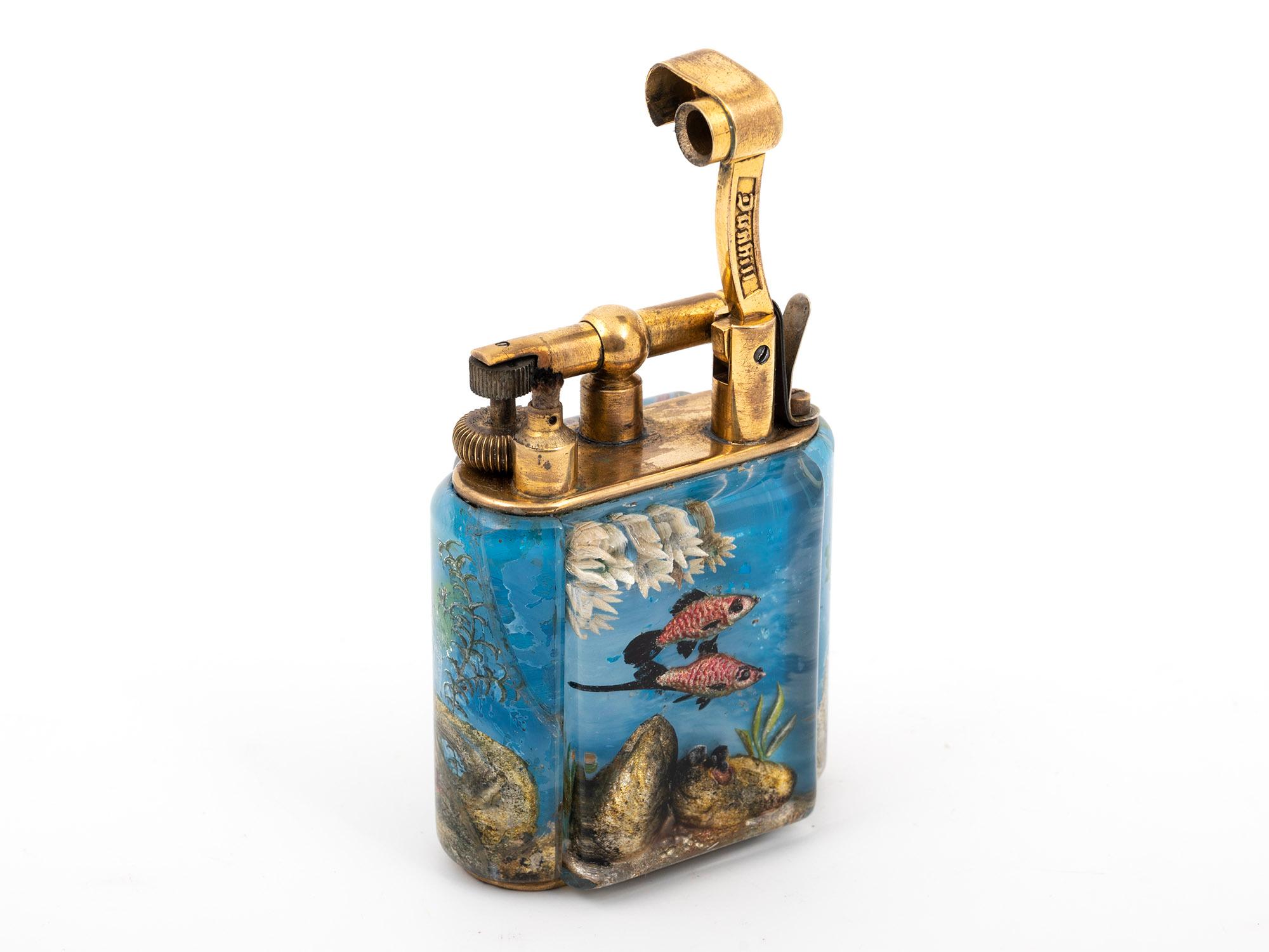 Alfred Dunhill Service Size Aquarium Lighter In Good Condition For Sale In Northampton, GB