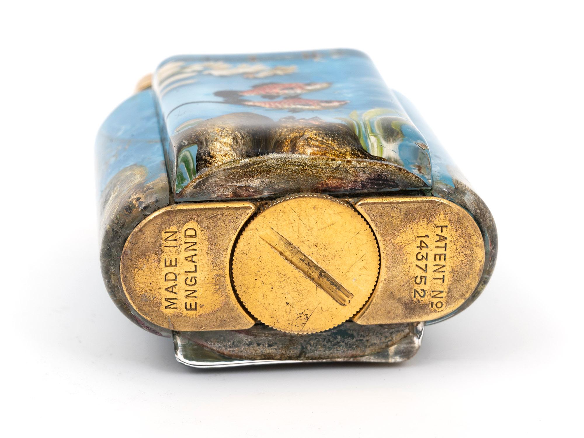 Gold Plate Alfred Dunhill Service Size Aquarium Lighter