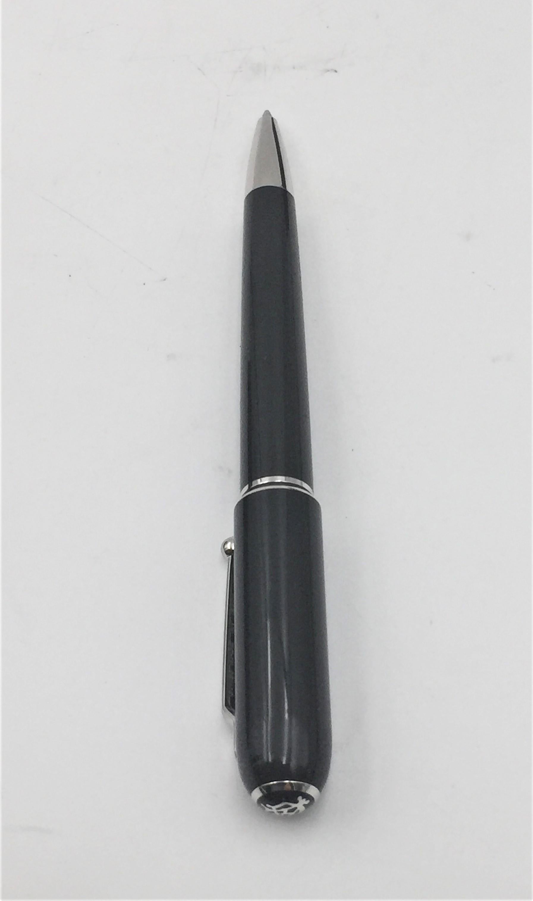 Alfred Dunhill Sidecar black ballpoint pen in original packaging with box and papers. 

 
