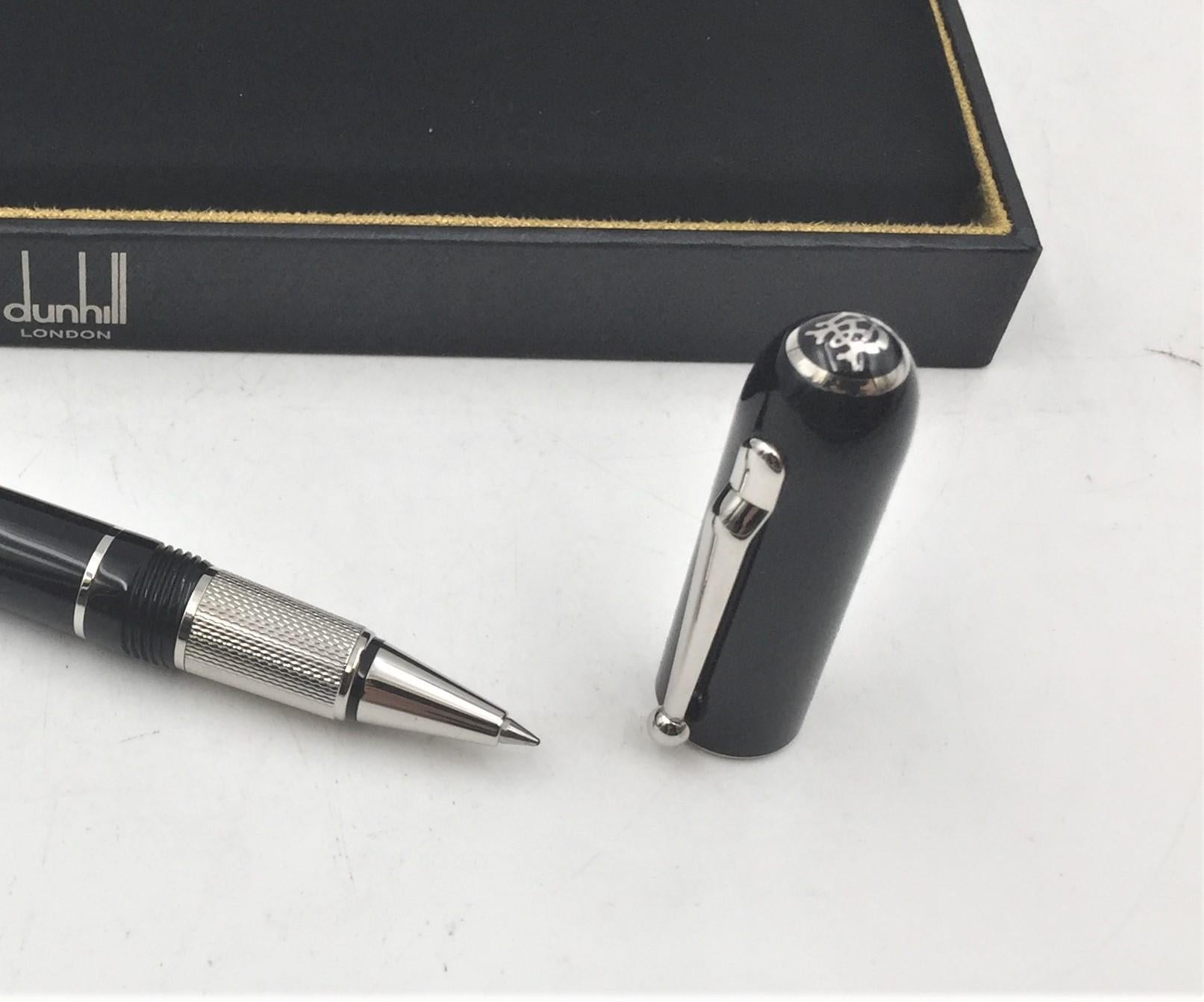 Alfred Dunhill Sidecar convertible pen in palladium in original packaging with box and papers. 

 