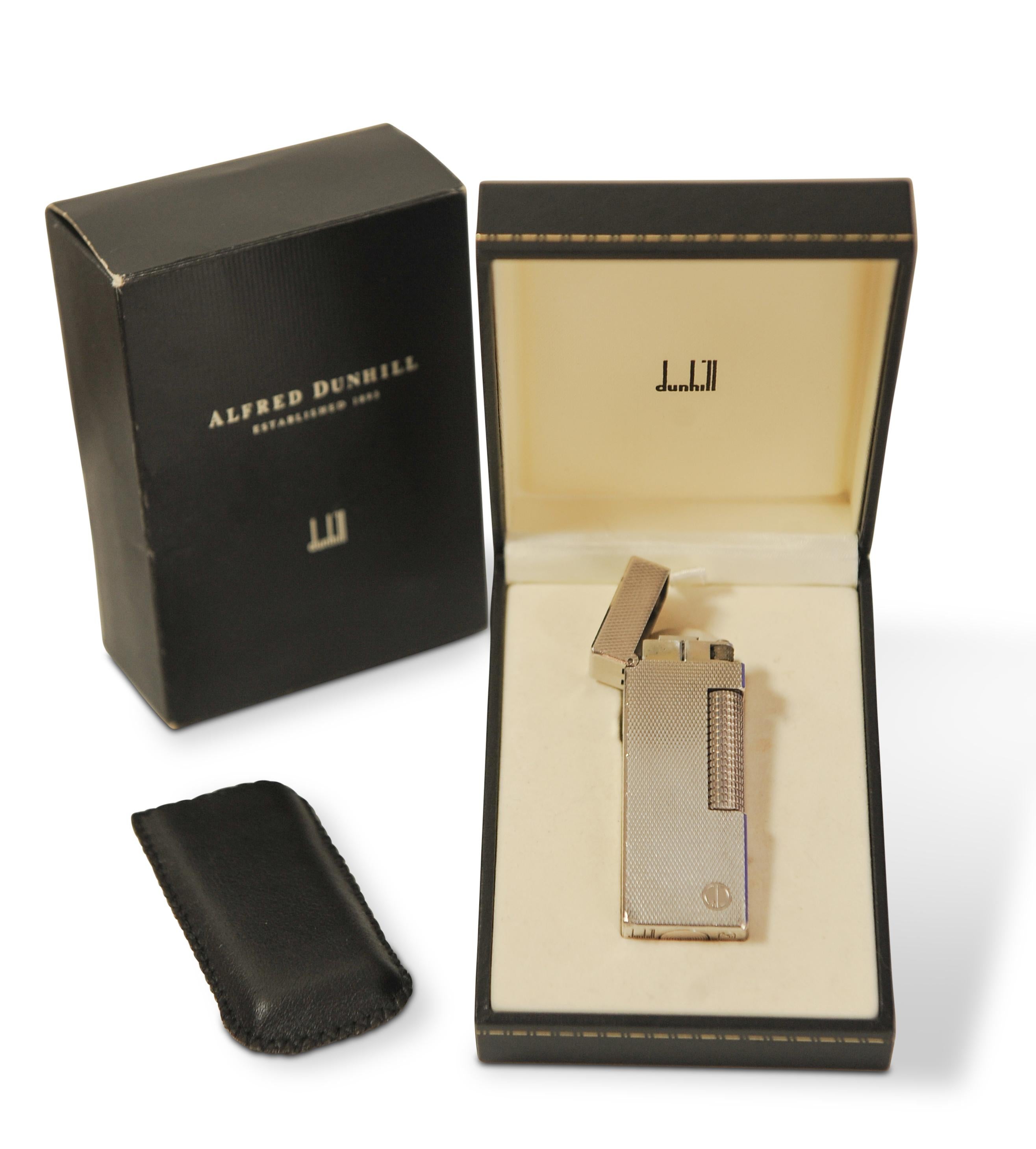 Alfred Dunhill Silver Plated Rollagas Cigarette Lighter For Sale 3
