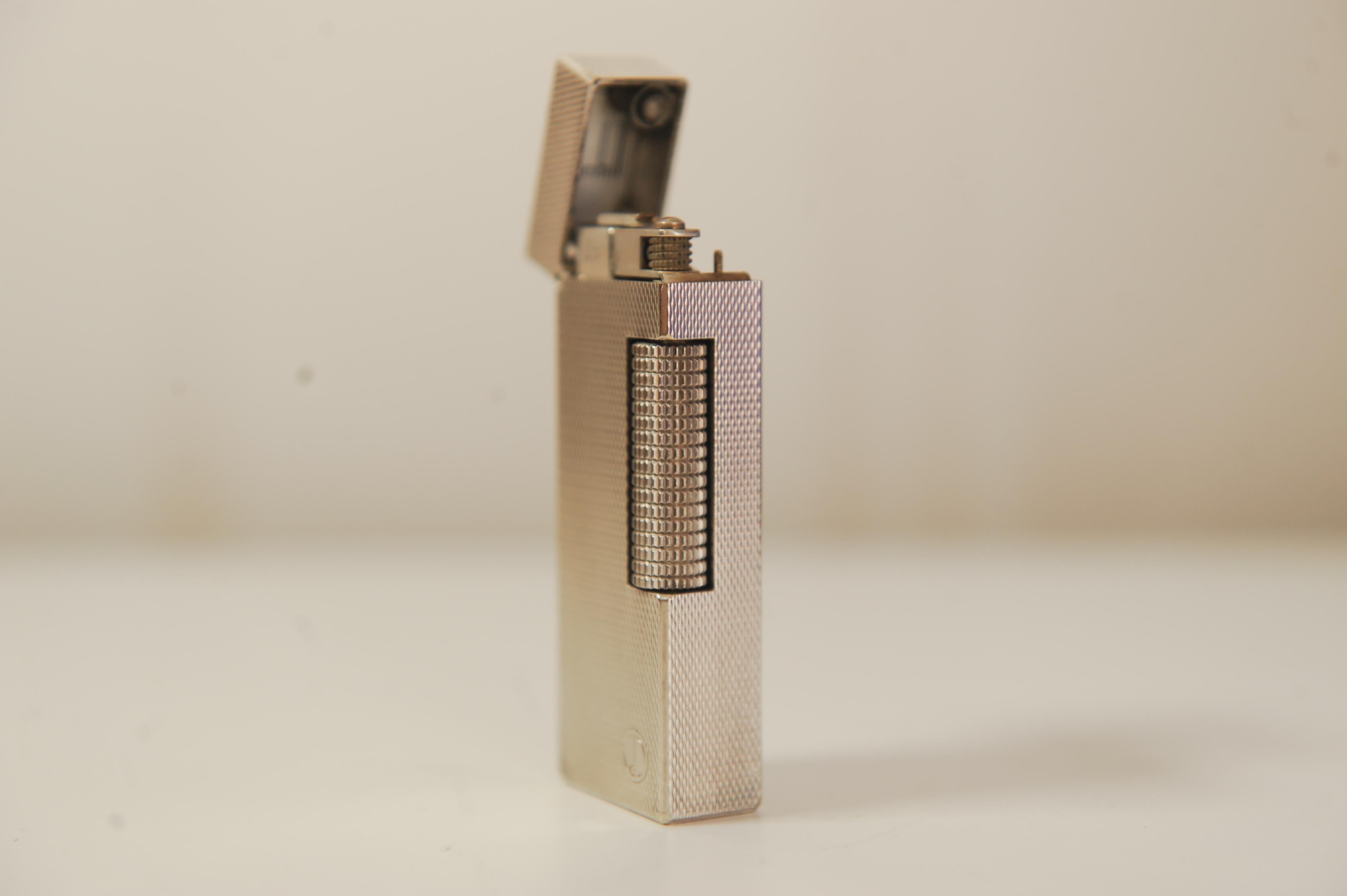 Alfred Dunhill Silver Plated Rollagas Cigarette Lighter For Sale 5