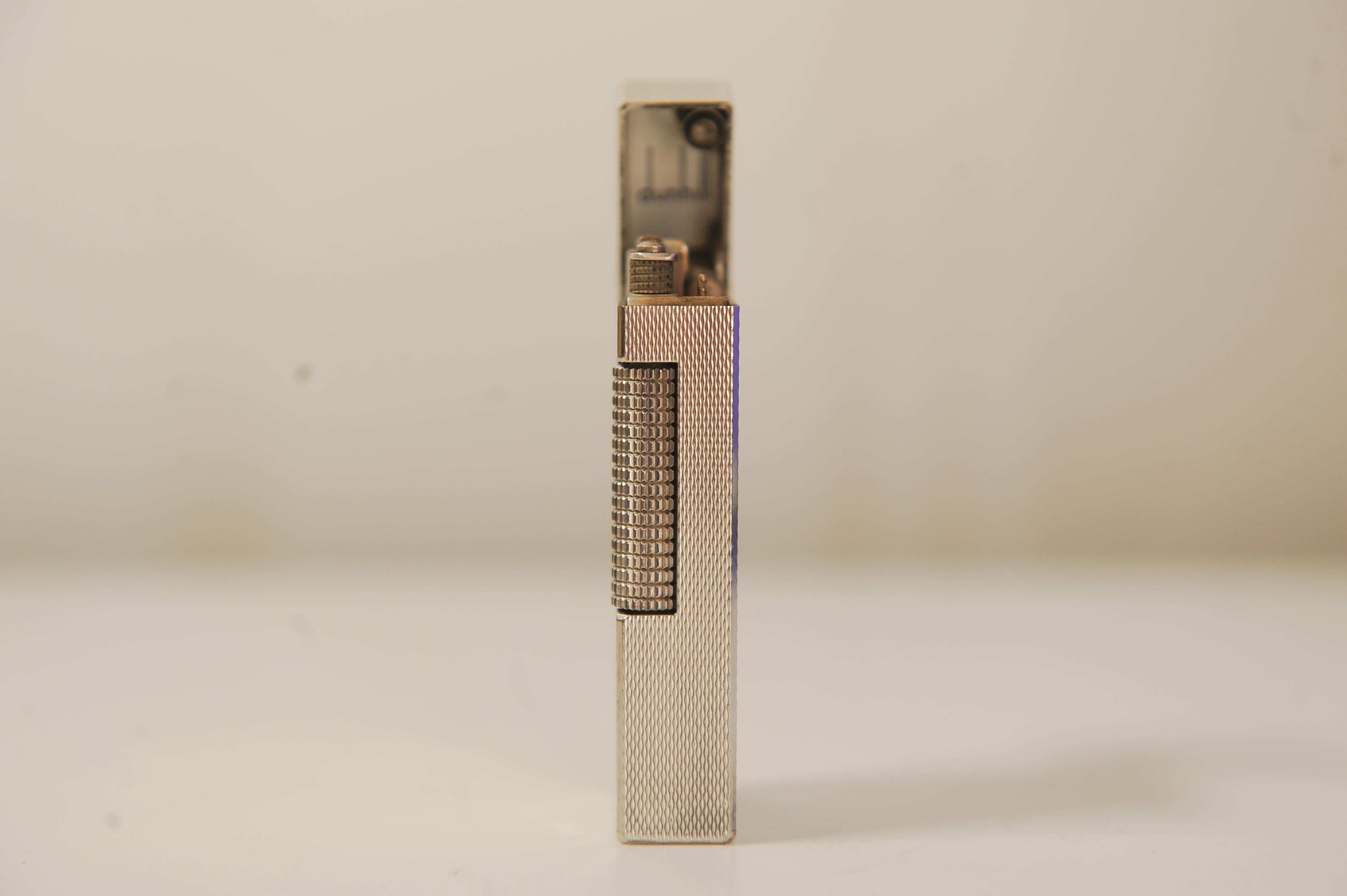 Alfred Dunhill Silver Plated Rollagas Cigarette Lighter For Sale 6