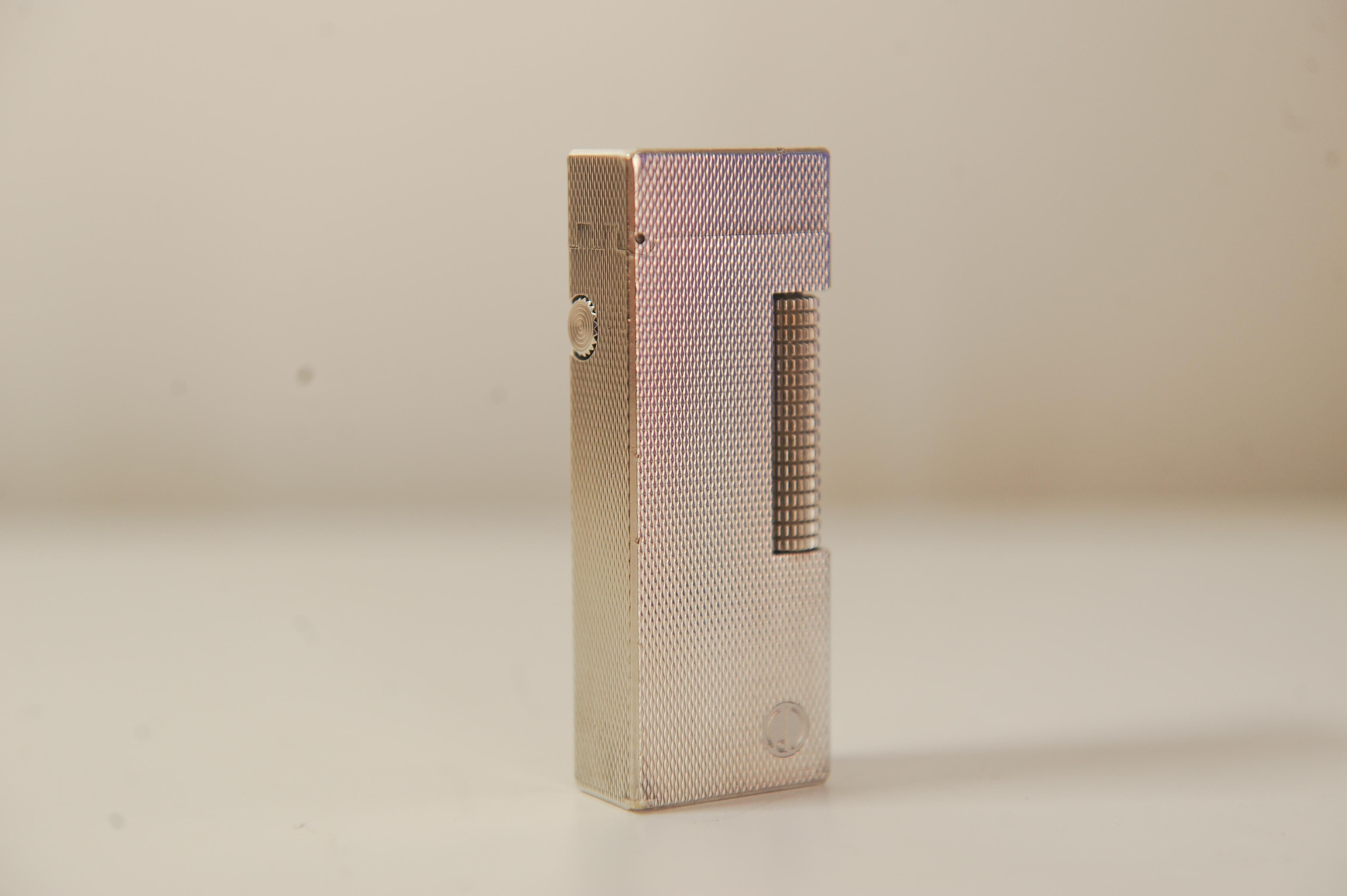 Alfred Dunhill Silver Plated Rollagas Cigarette Lighter For Sale 9