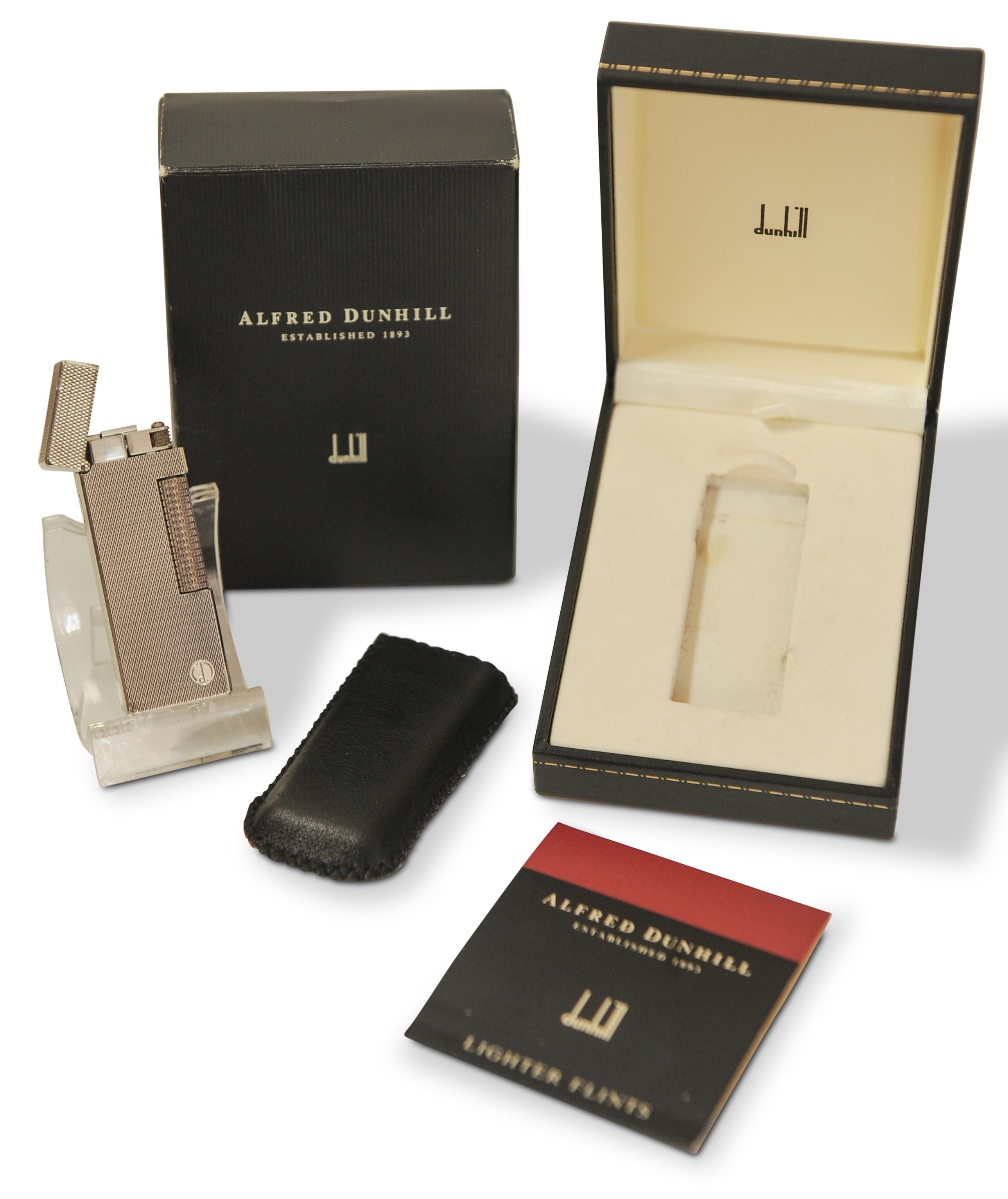 Alfred Dunhill Silver Plated Rollagas Cigarette Lighter For Sale 2