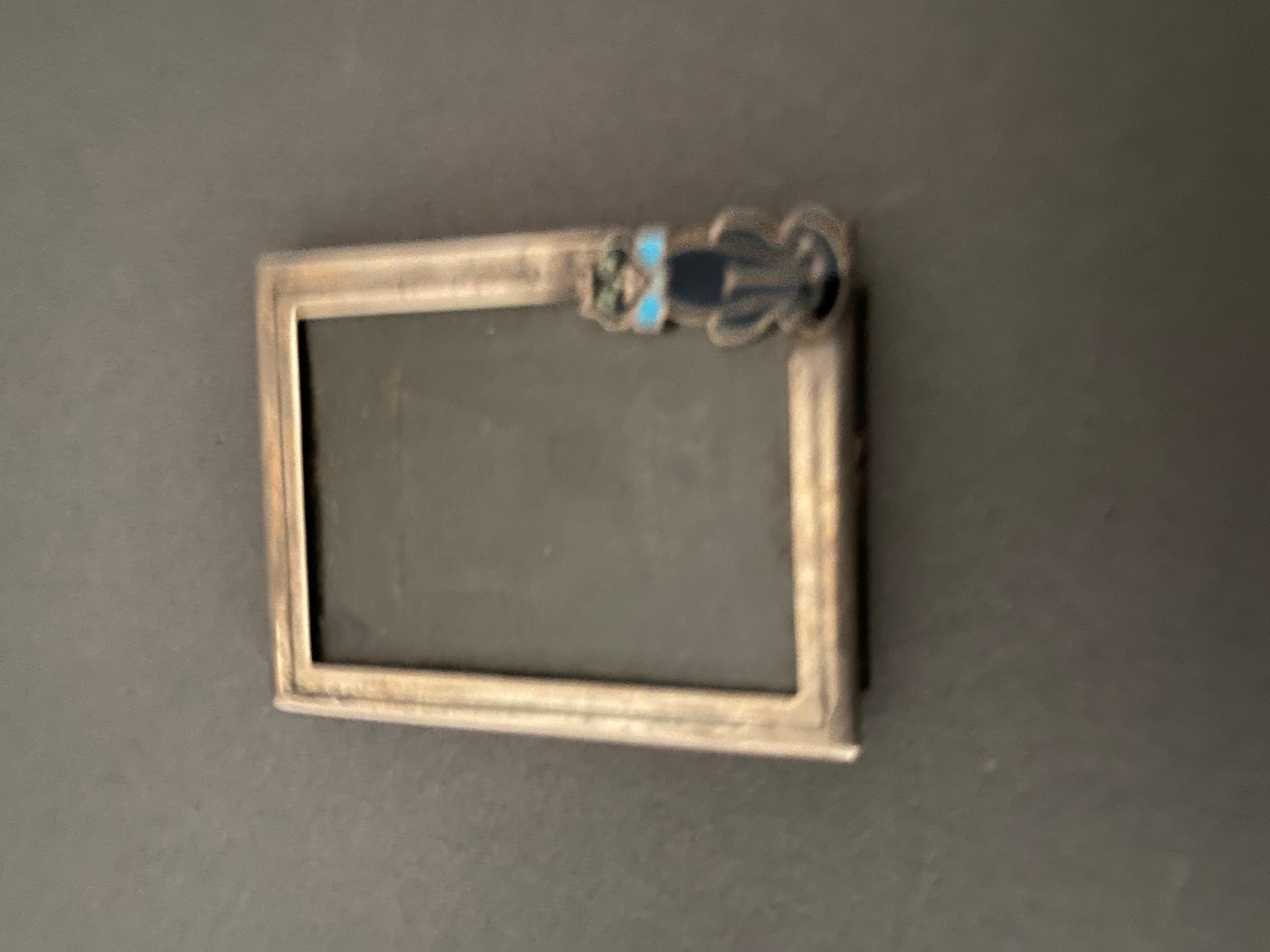 Milieu du XXe siècle Alfred Dunhill siver Cadre photo miniature en vente